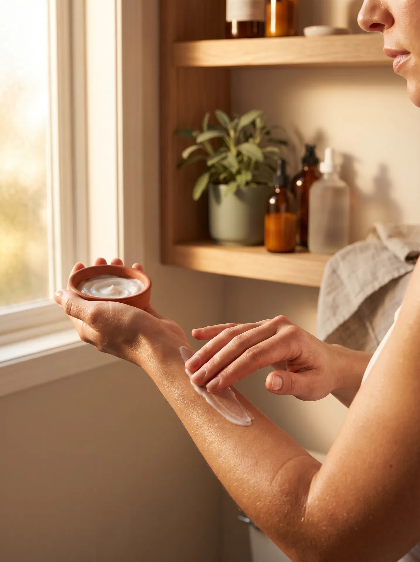 Natürliche Hautpflege-Routine