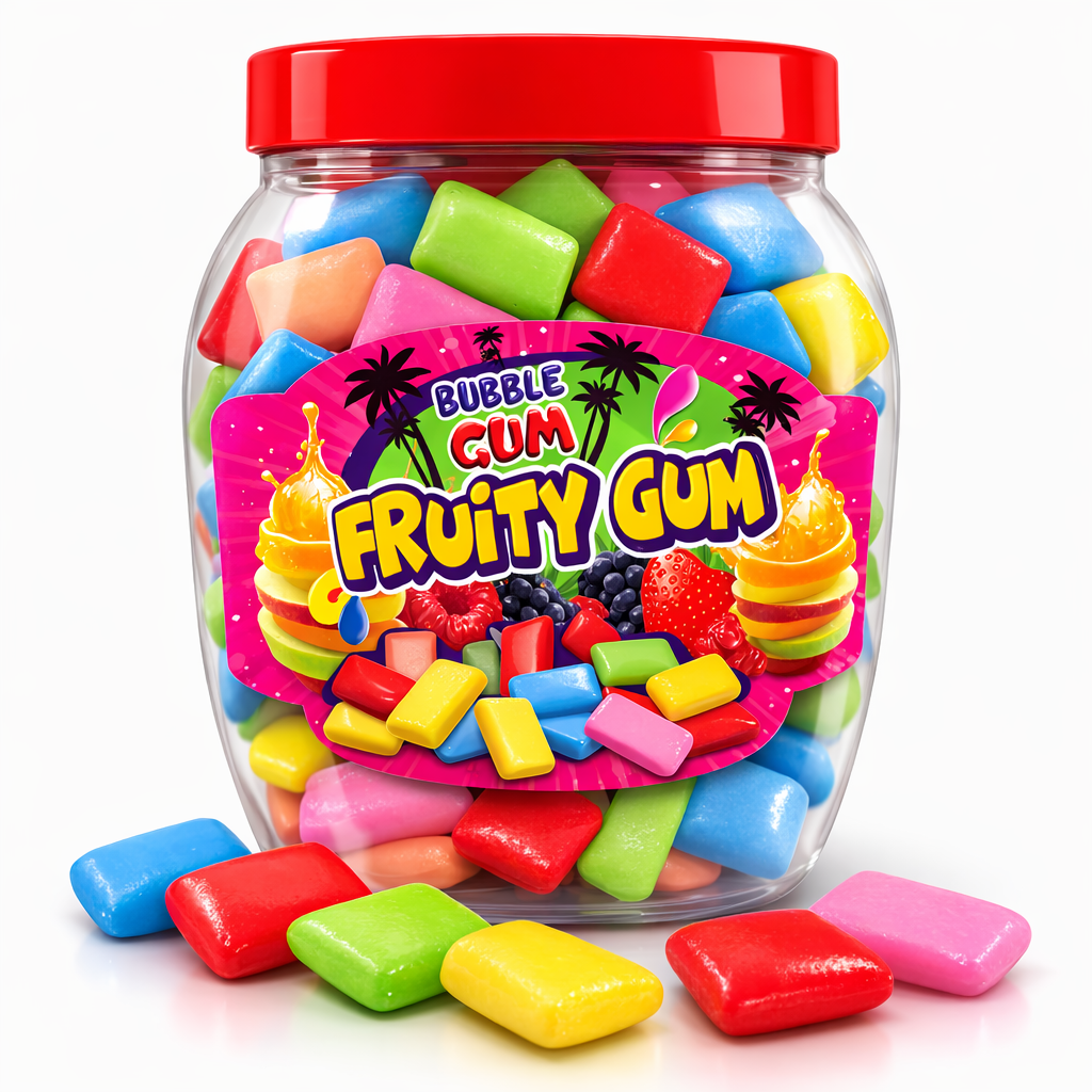 Fruity chiclet gum 