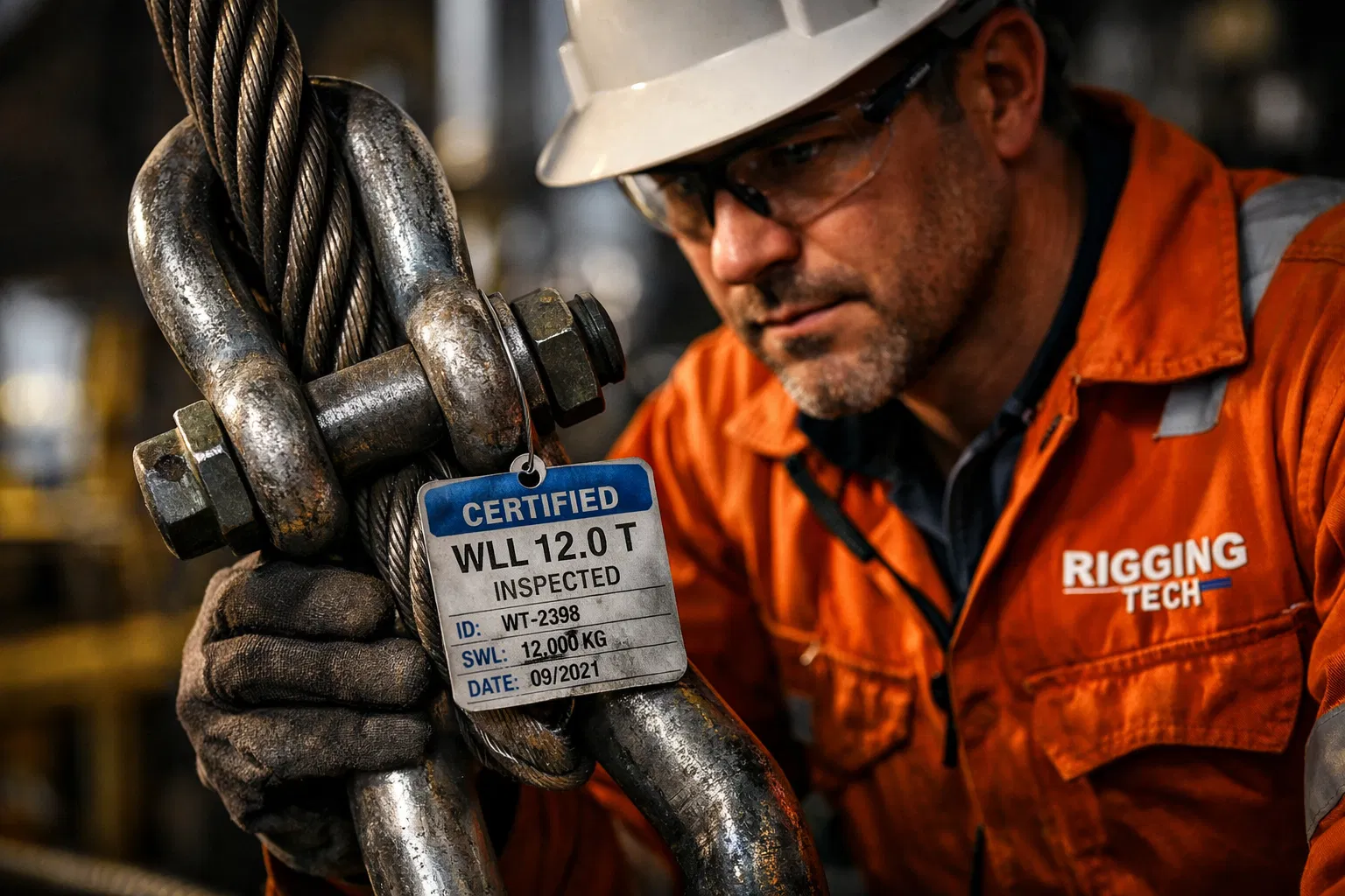 RIGGING TECH Inspector at work