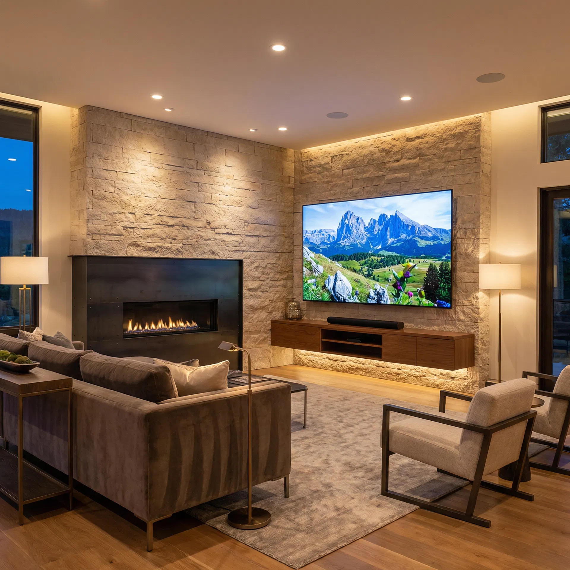 Full AV System with 85 inch Display