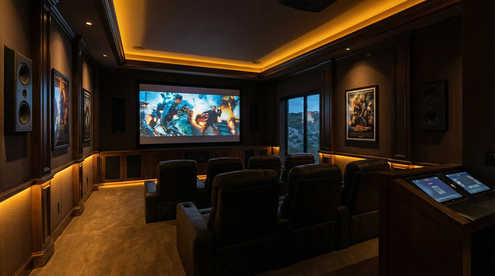 Custom home theater installation in San Antonio Texas by KZ Audio and Video