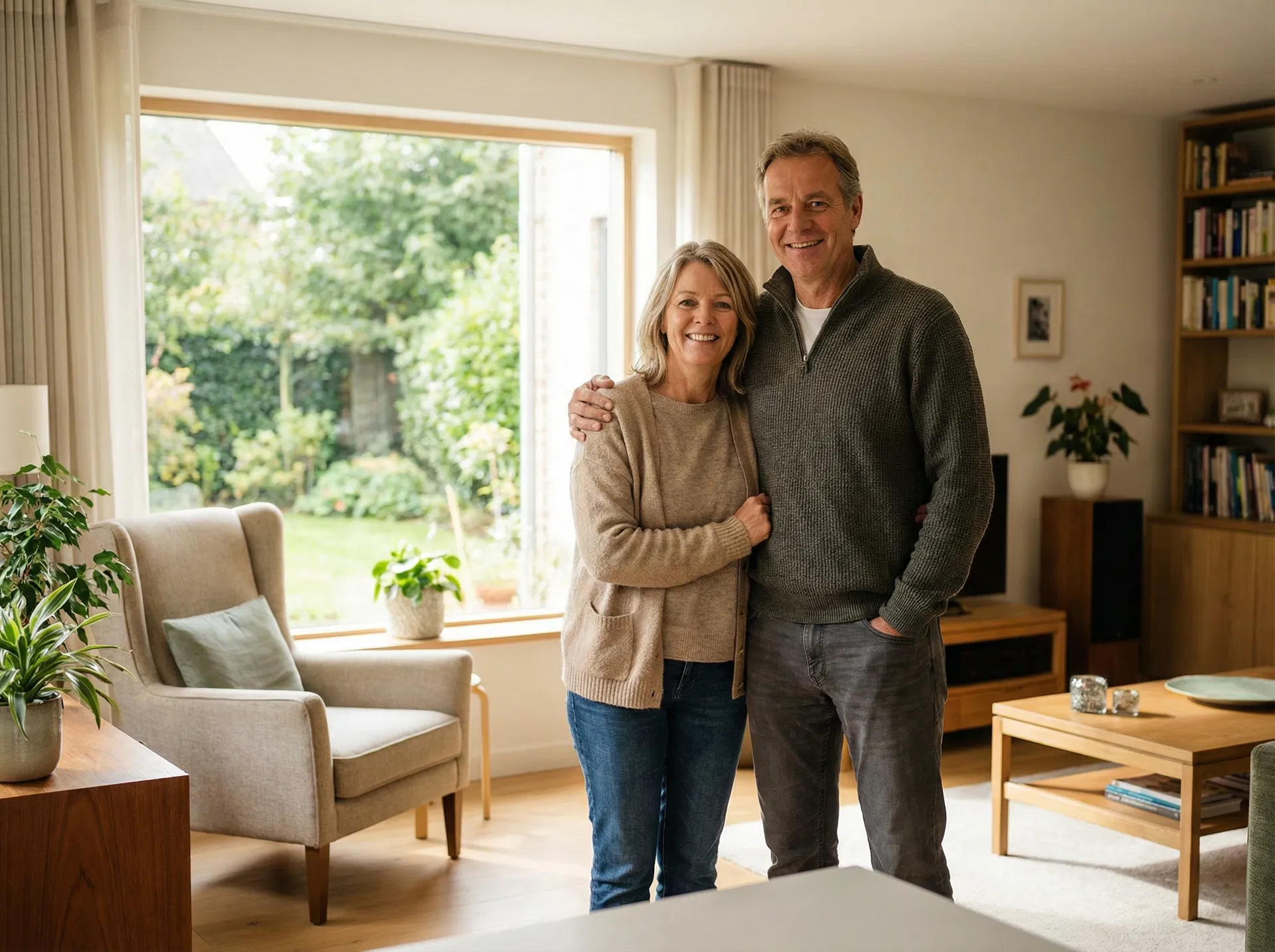 Happy homeowner with new windows