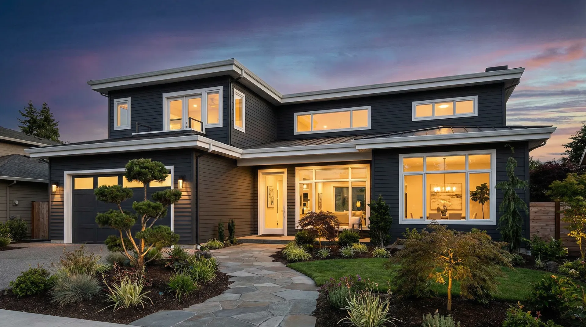 Modern home with premium siding in a suburban neighborhood