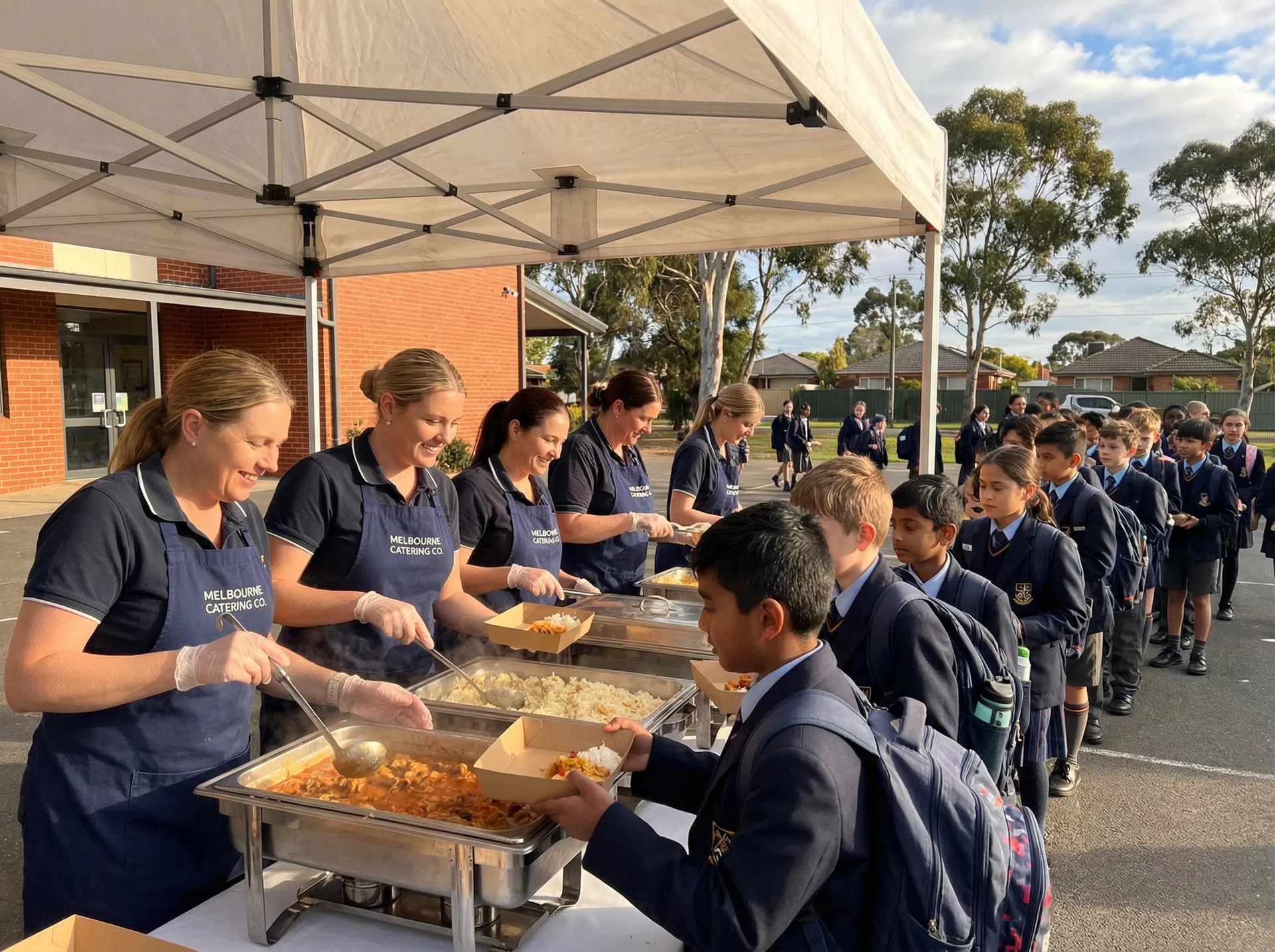 School event catering by Flying Woks Melbourne