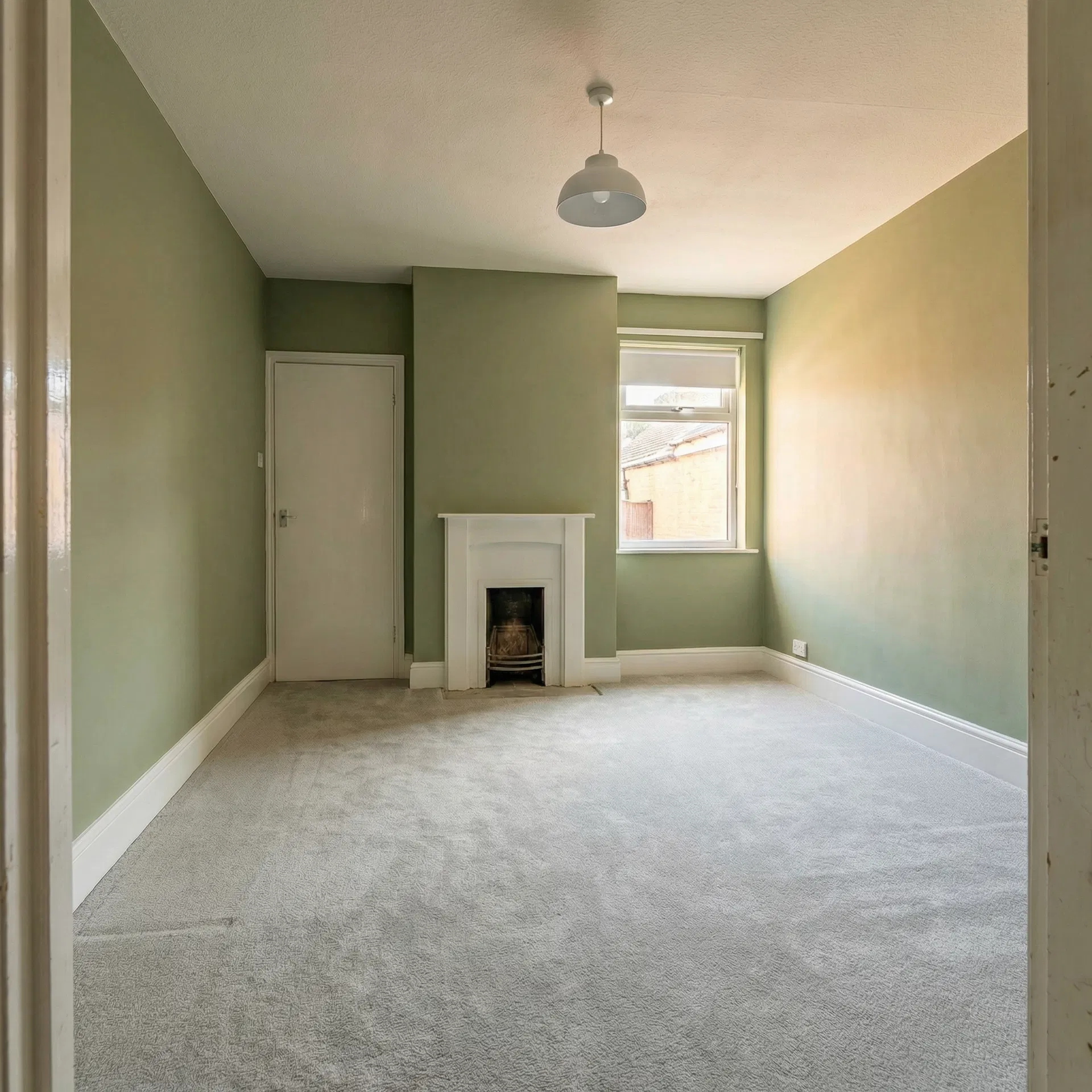 Freshly decorated living room after