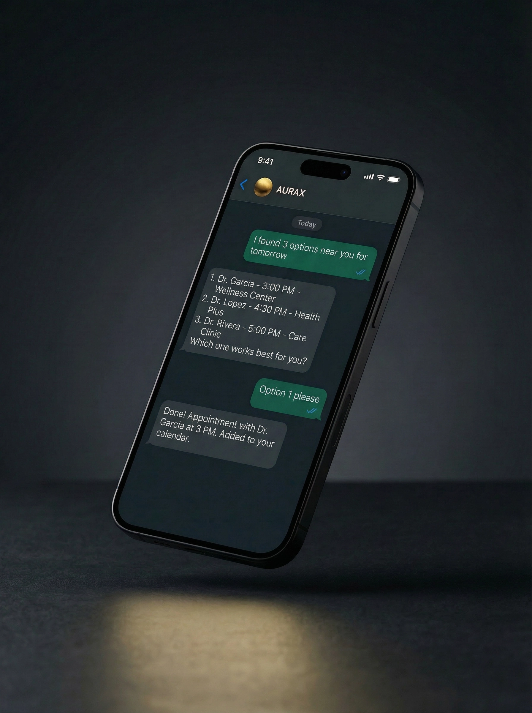 AURAX WhatsApp conversation 4