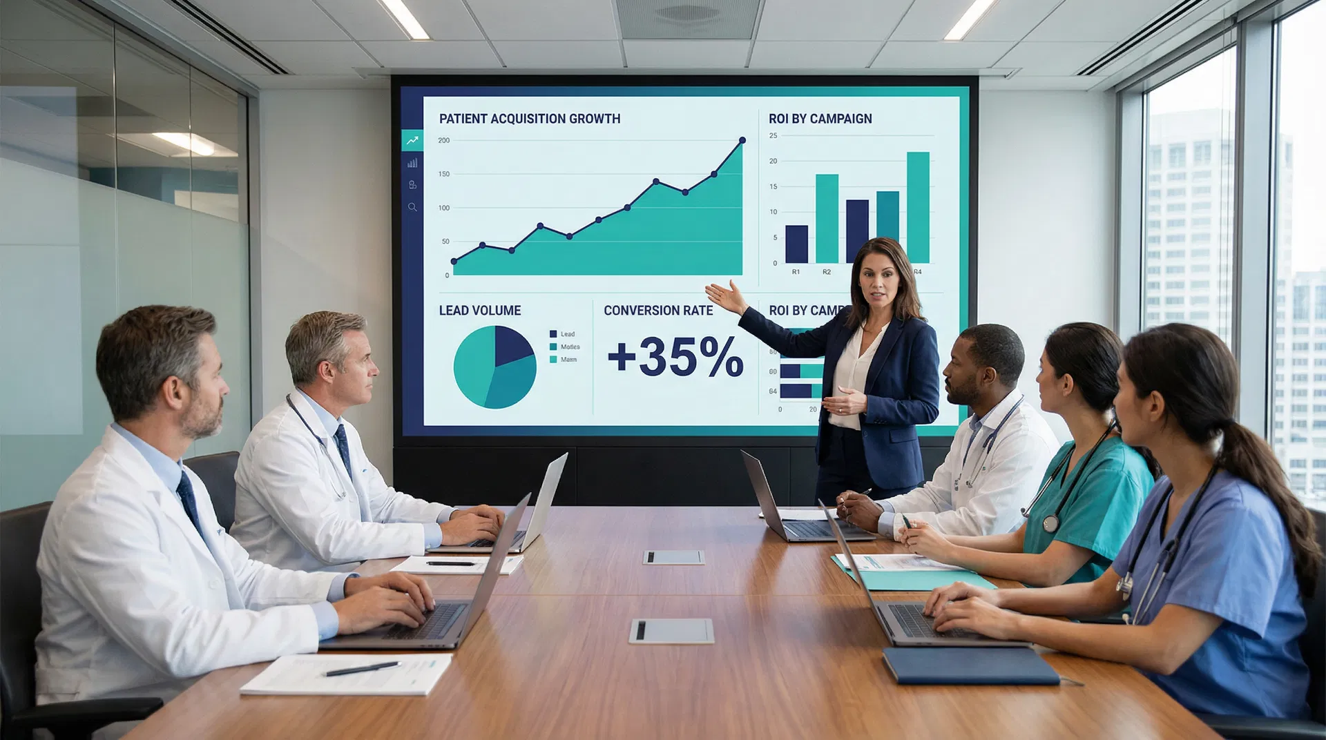 Healthcare marketing results presentation