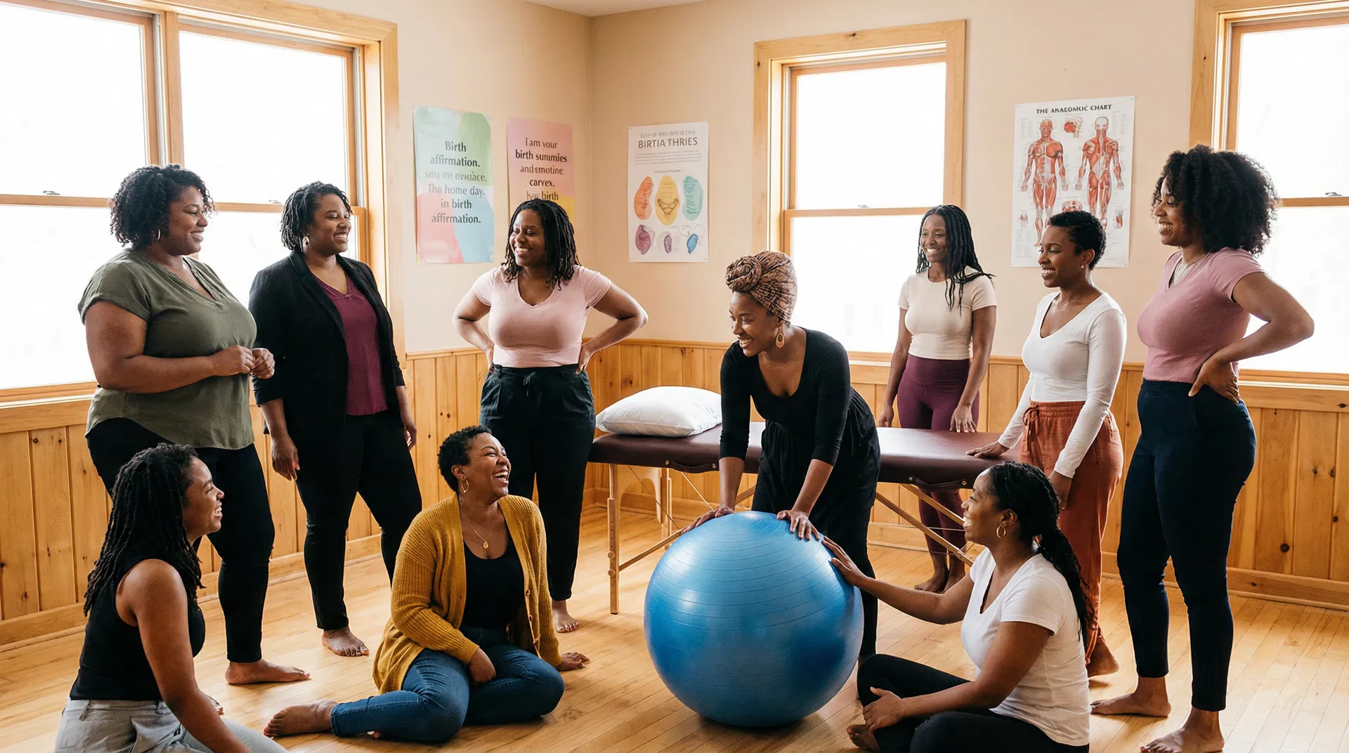 Doula training session