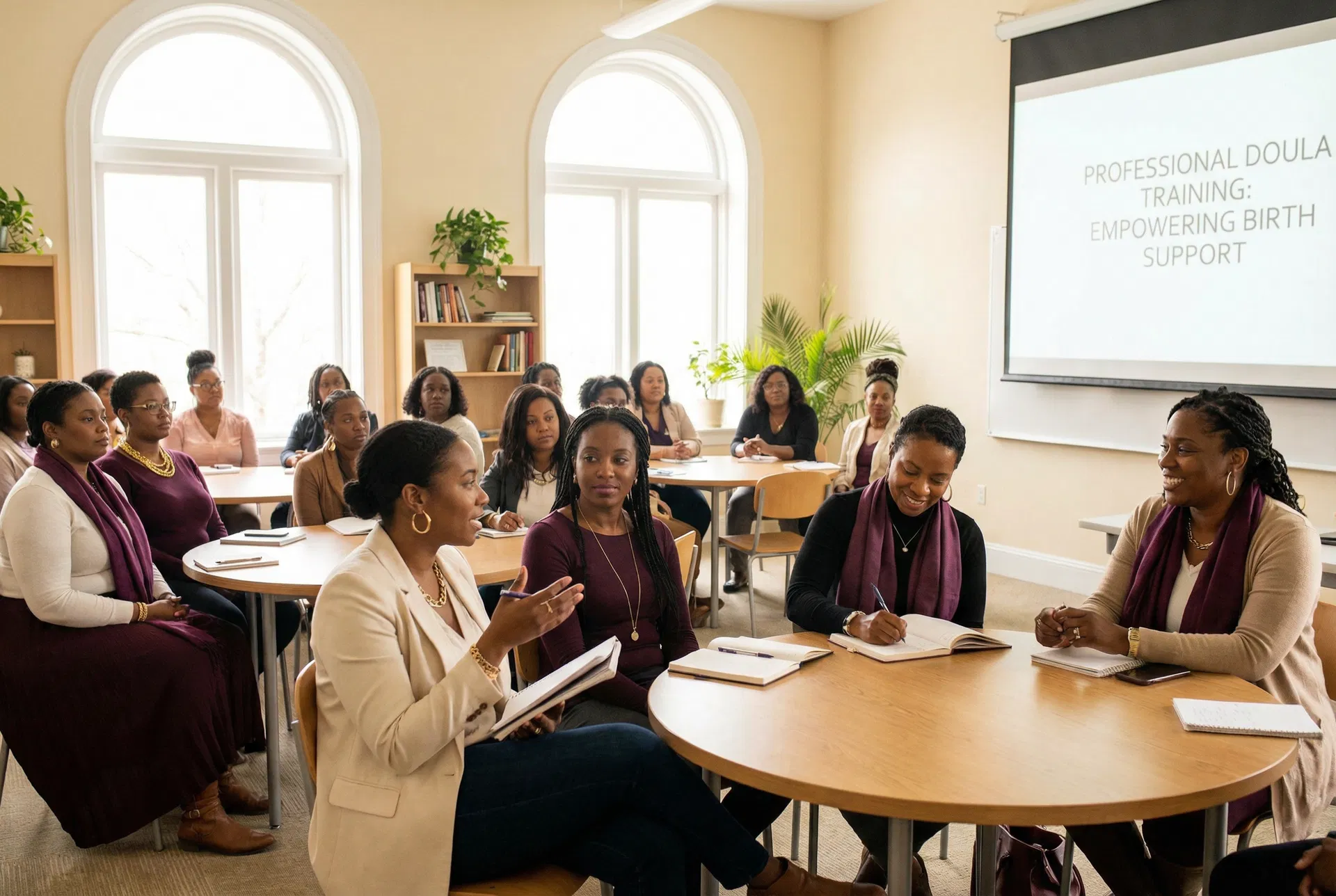 Doula training in progress