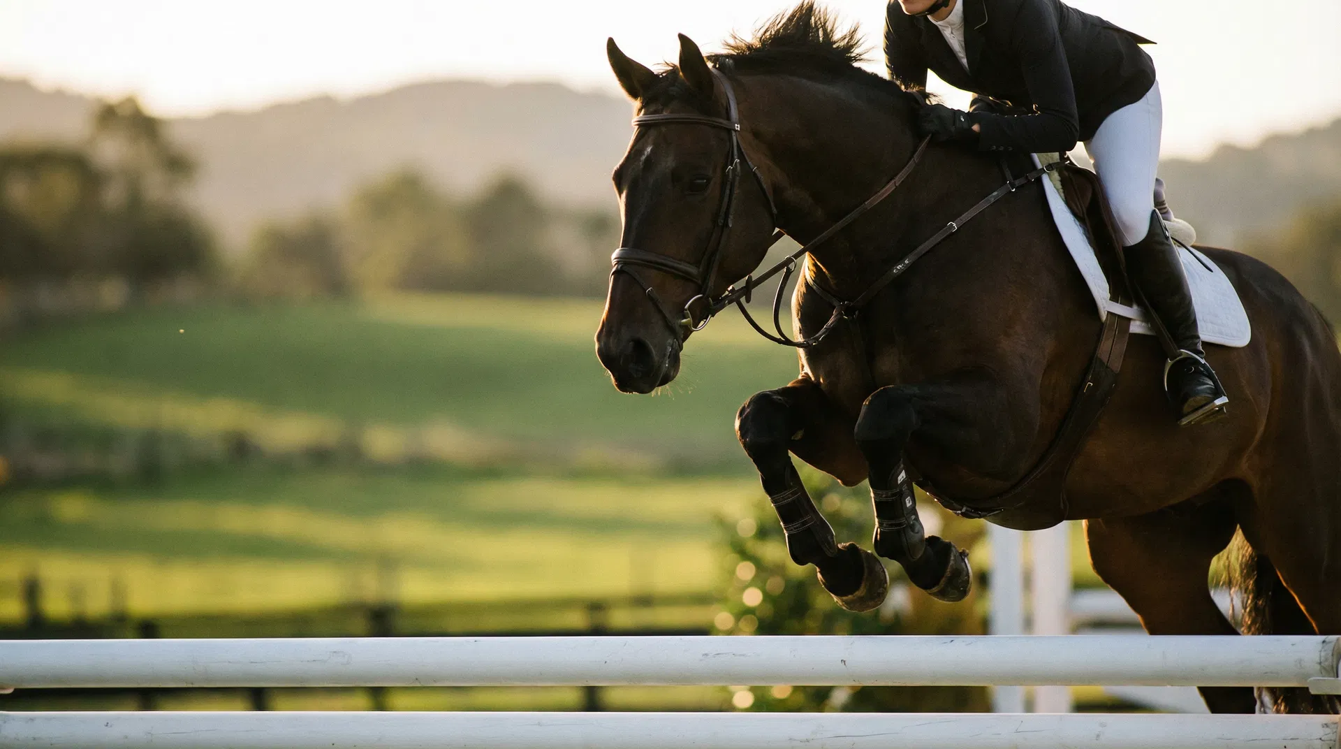 Capone and Co Equestrian — Show jumping at golden hour