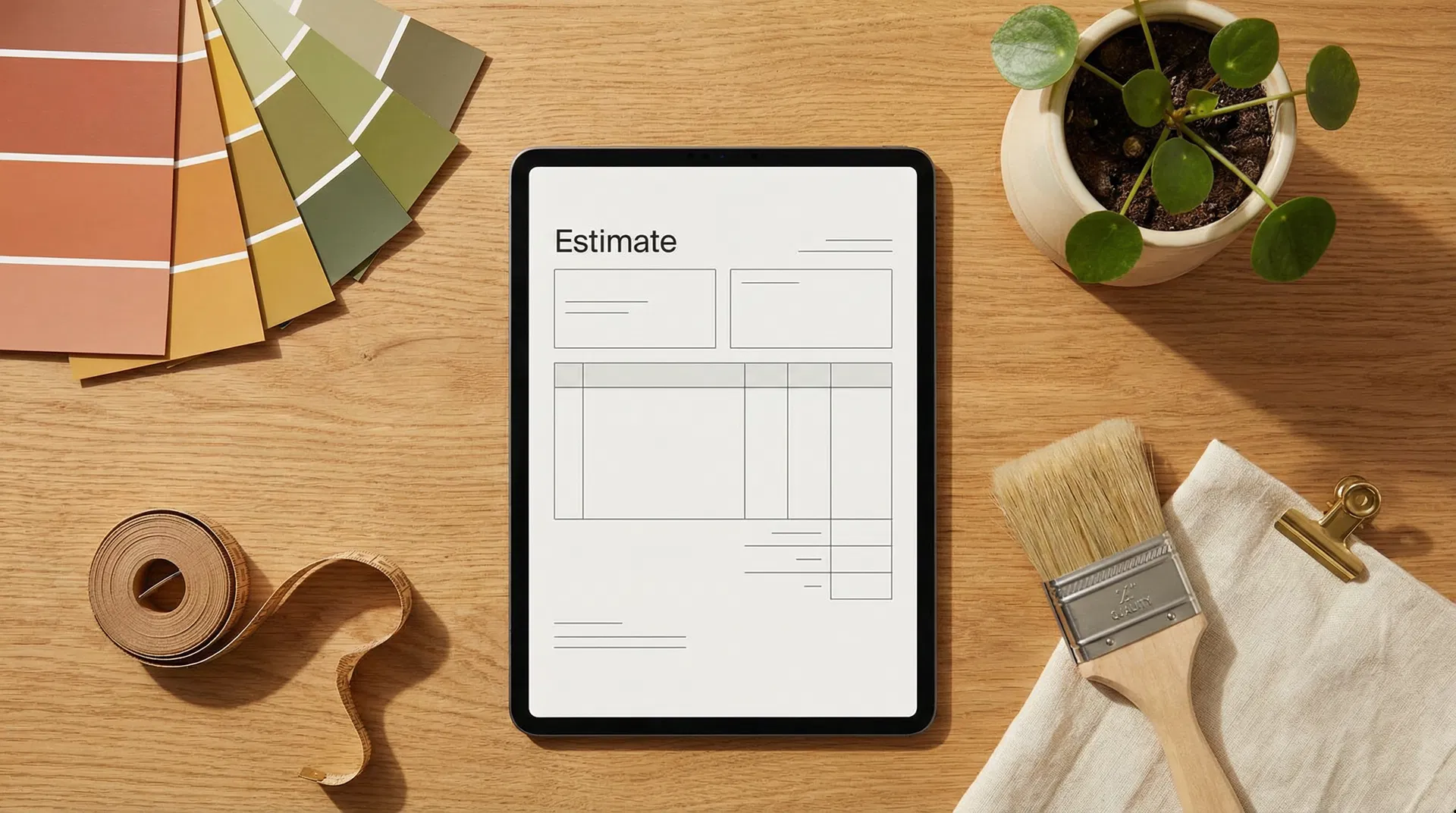 Estimate creation workspace