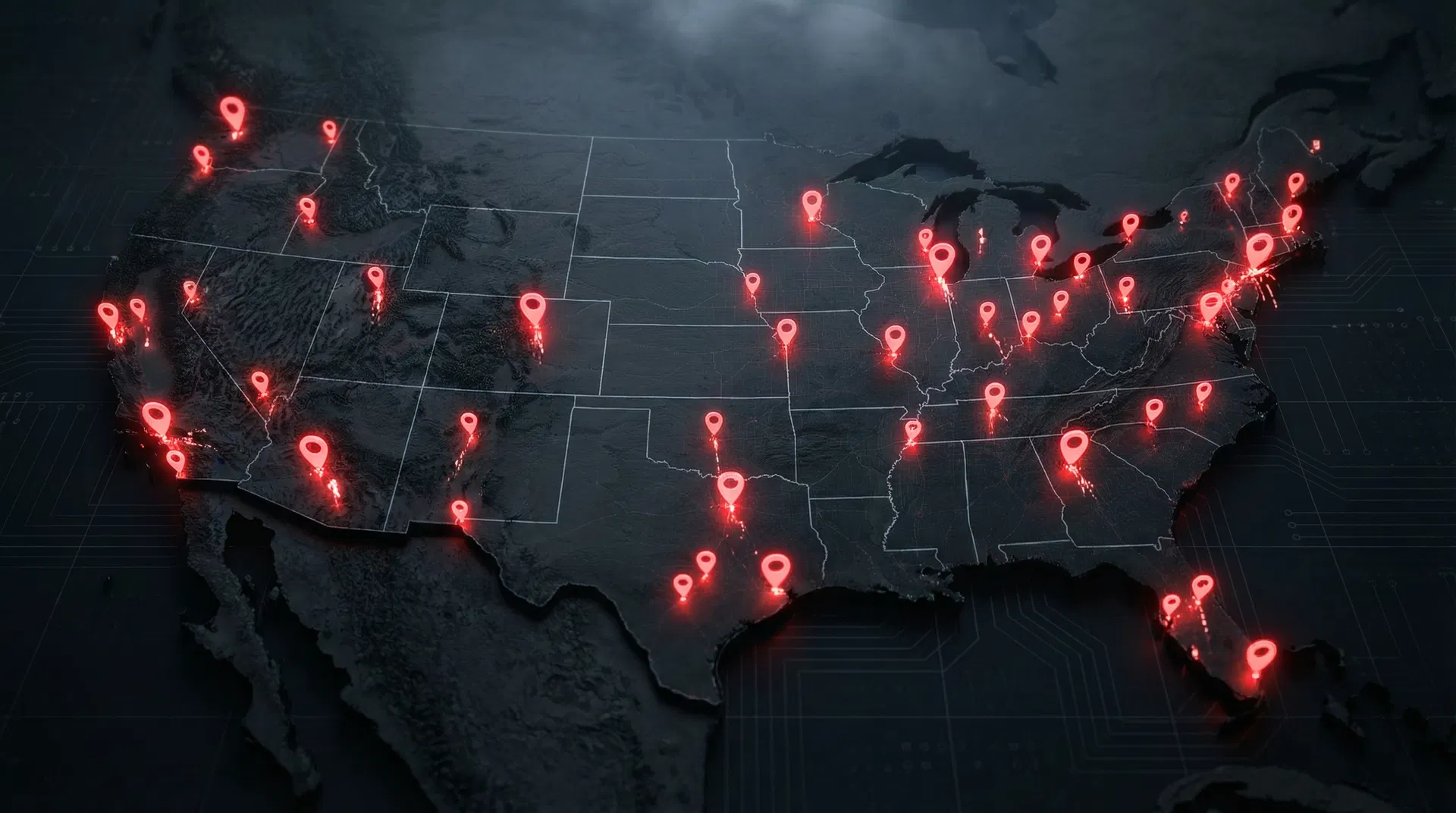 Nationwide coverage map