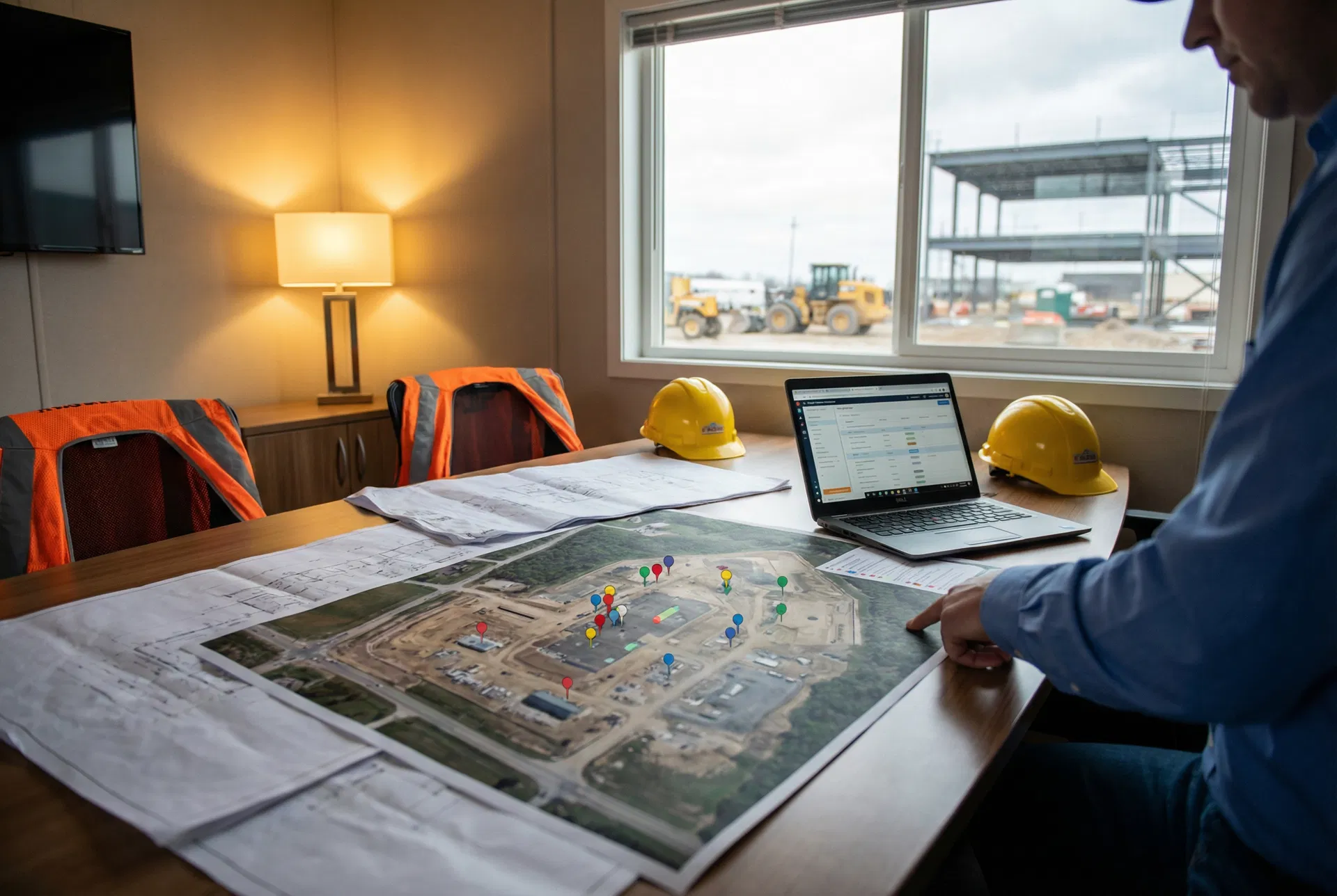 Construction planning with drone maps