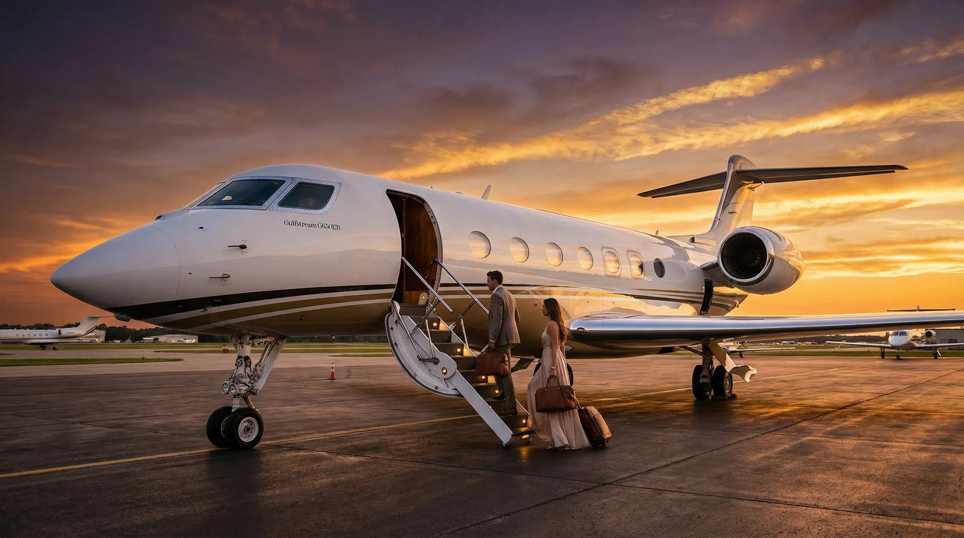 Private jet boarding