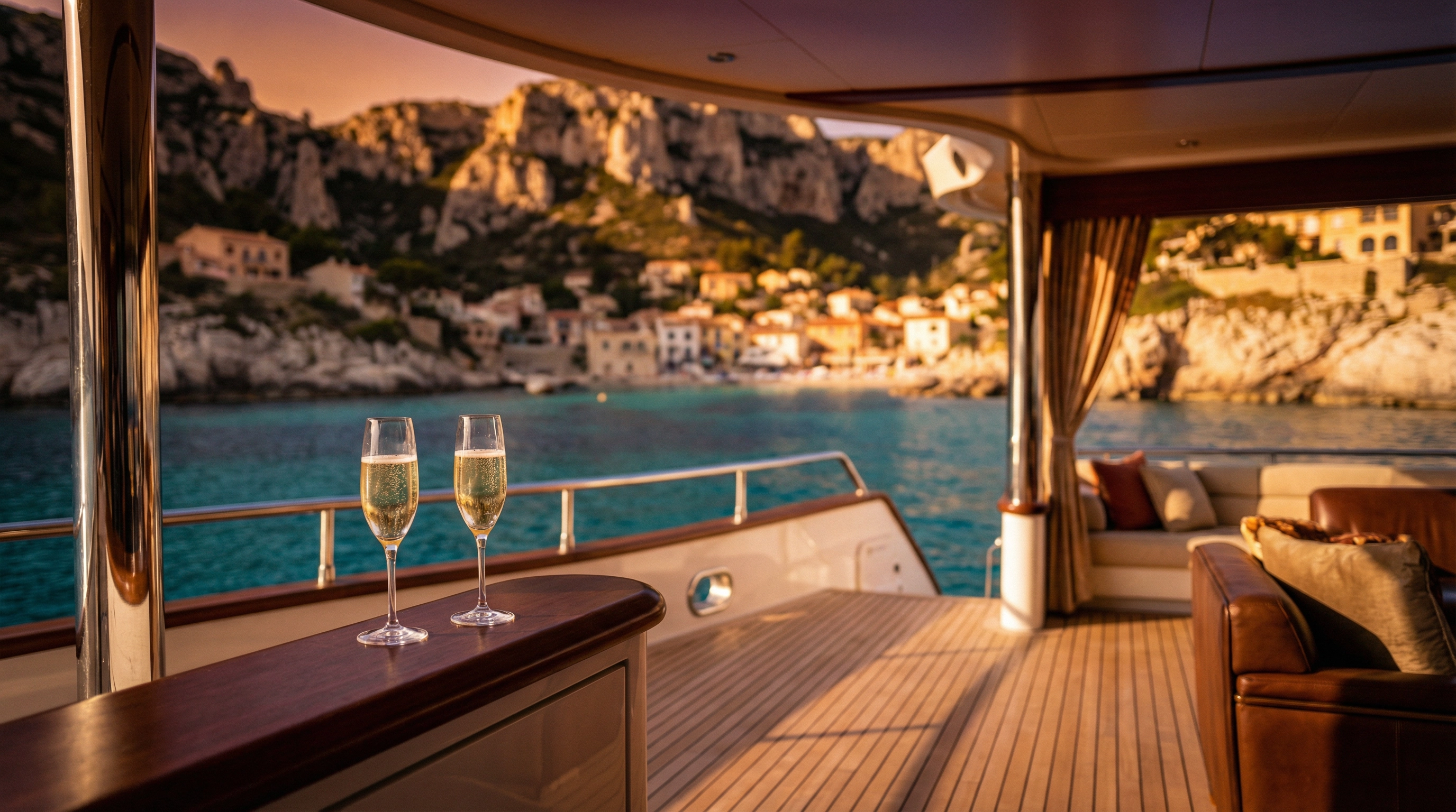 Luxury yacht in the Mediterranean