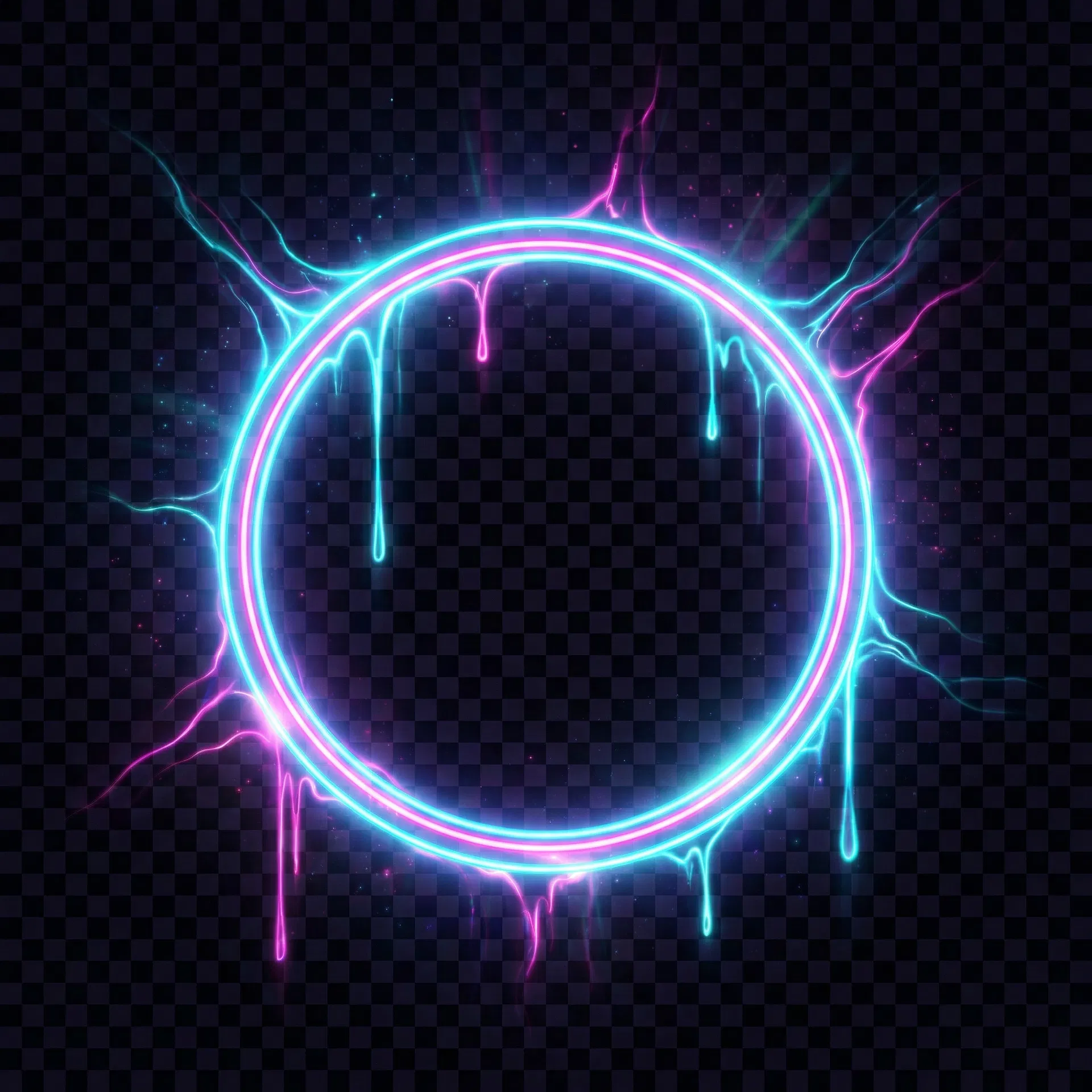 Neon glow ring frame around CashGeeMoneyy avatar