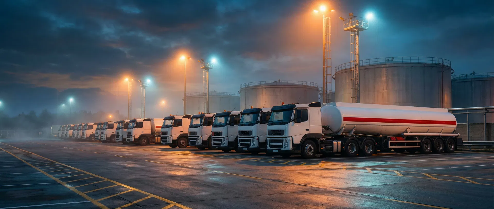 Fleet of fuel tanker trucks