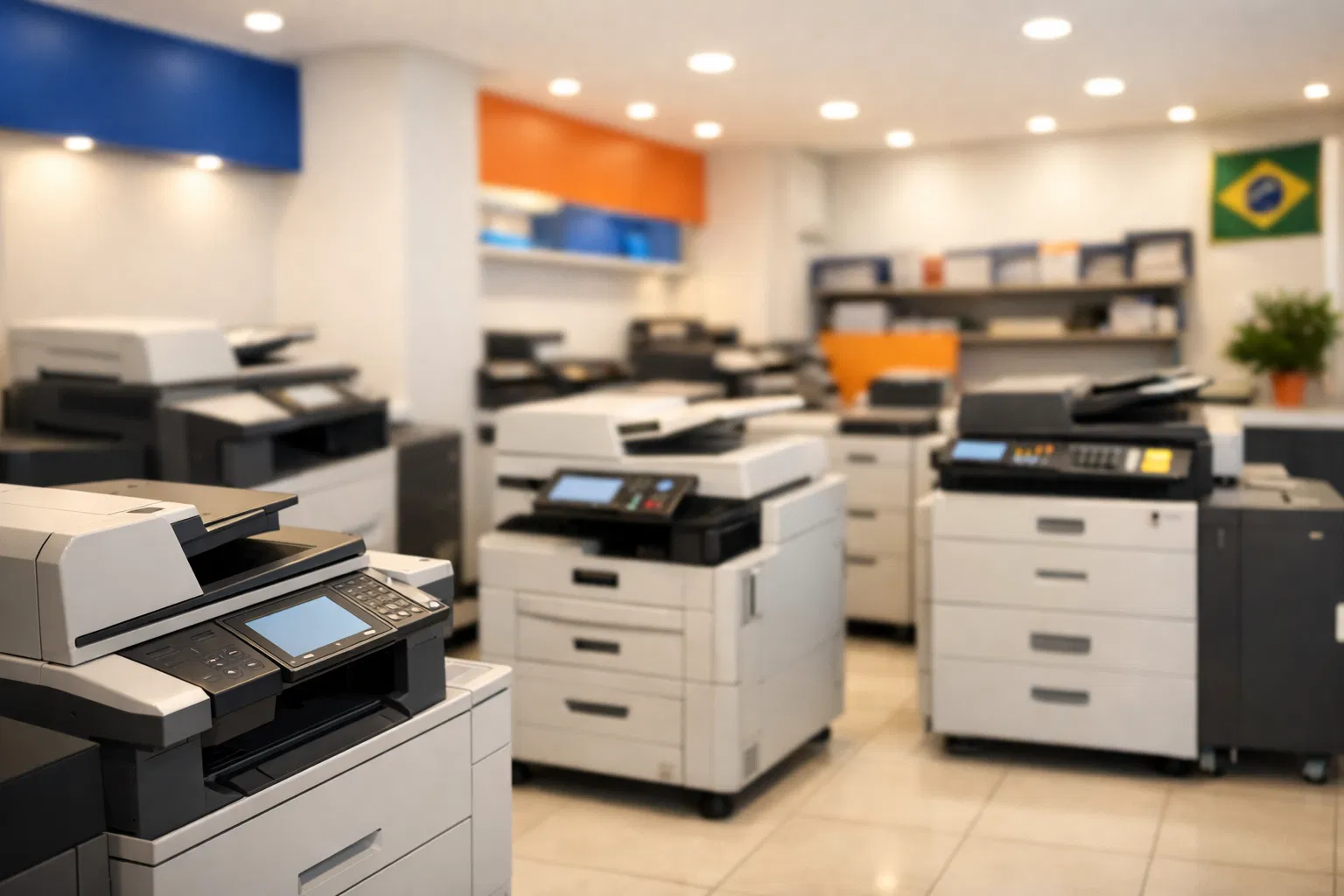 Loja Rytech Service com impressoras profissionais