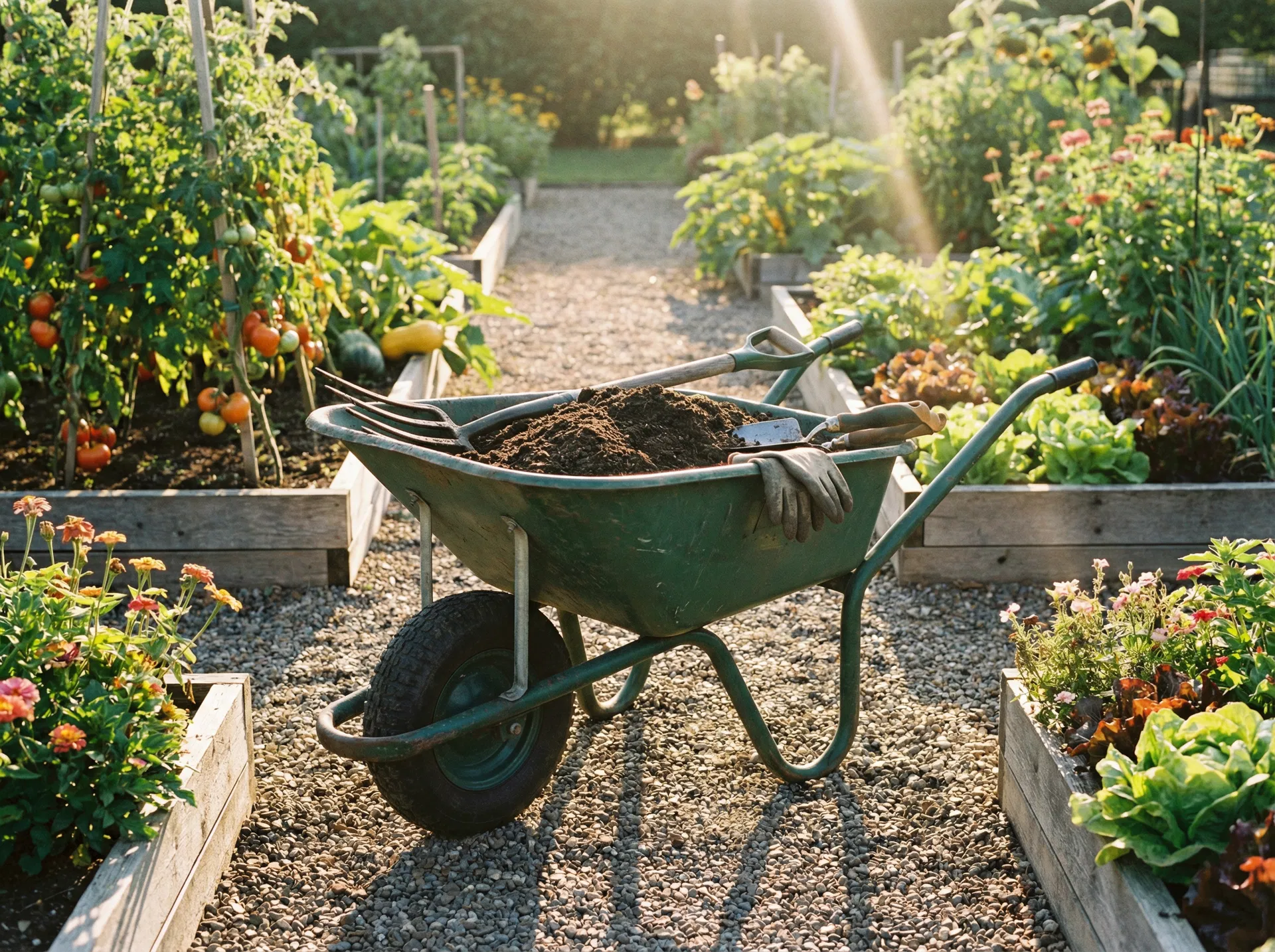 Heavy-Duty Garden Wheelbarrow