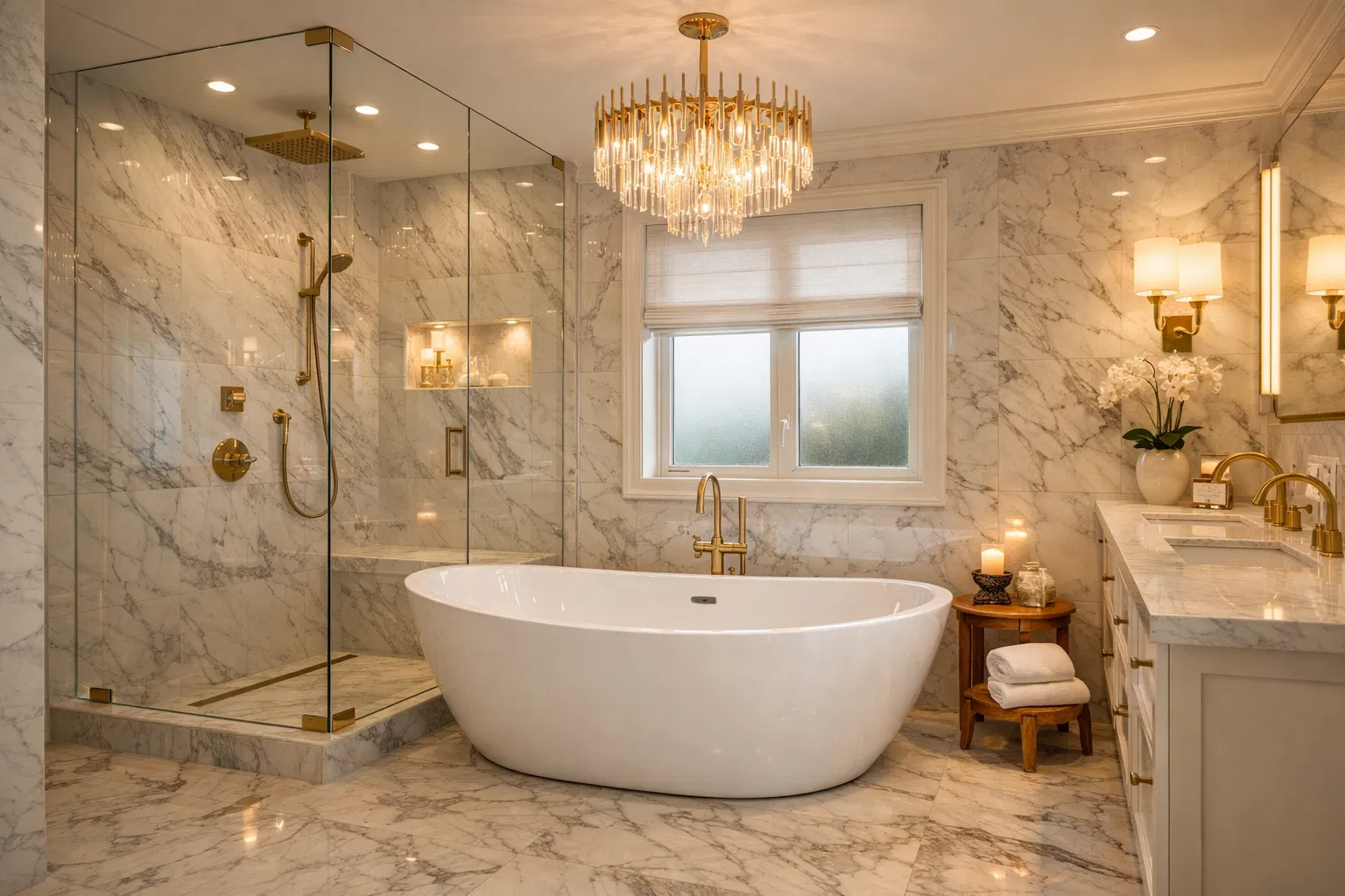 Marble & Timber Bath