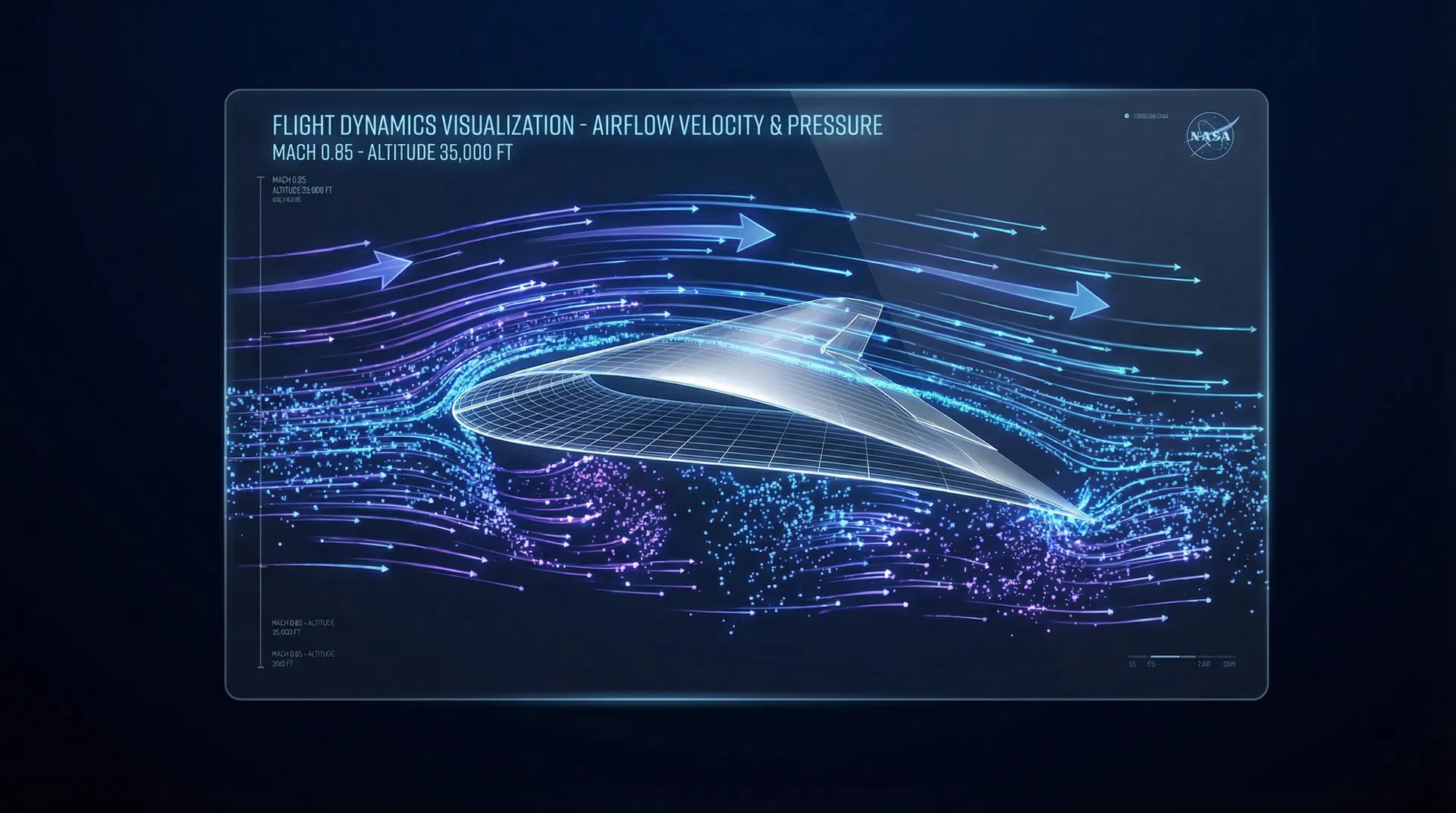 伯努利定律：空气分子流过机翼的可视化