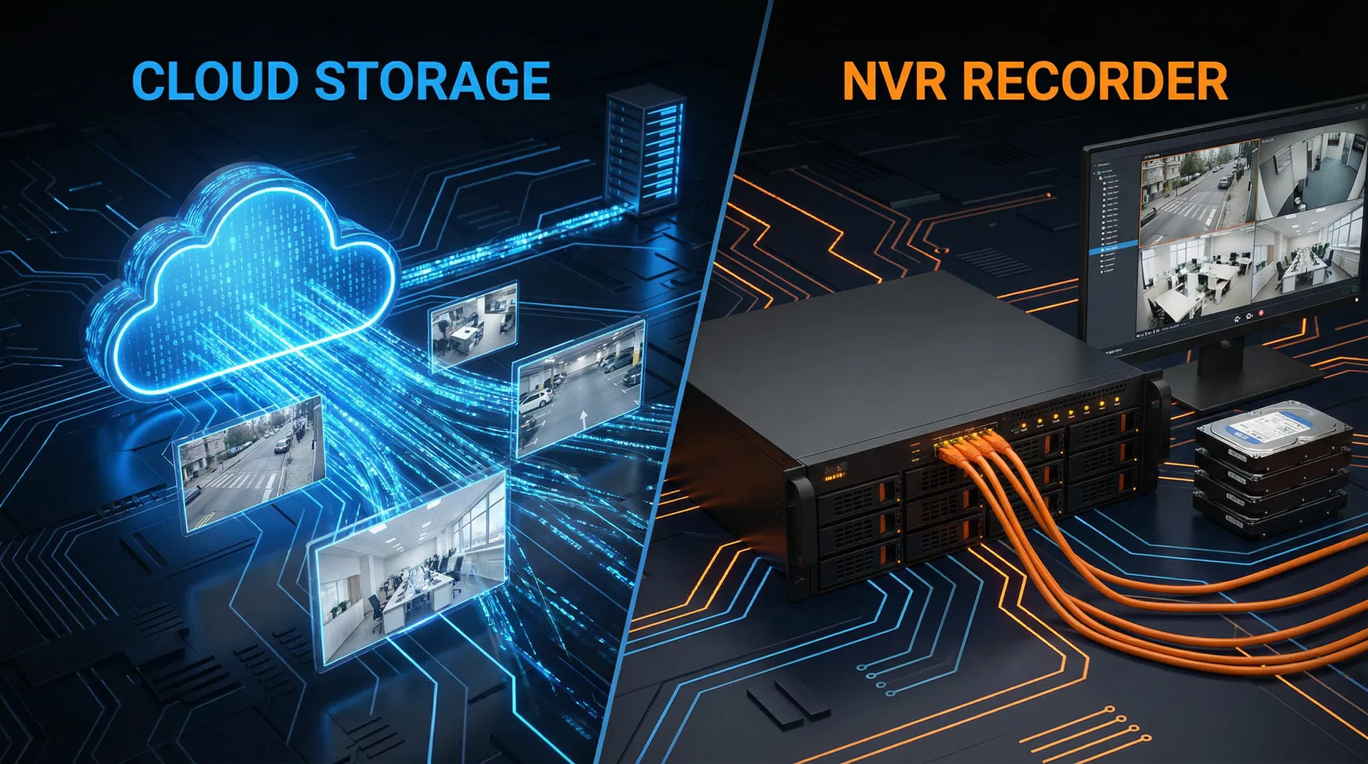 Sammenligning af cloud videoovervågning vs NVR optager til videoovervågning