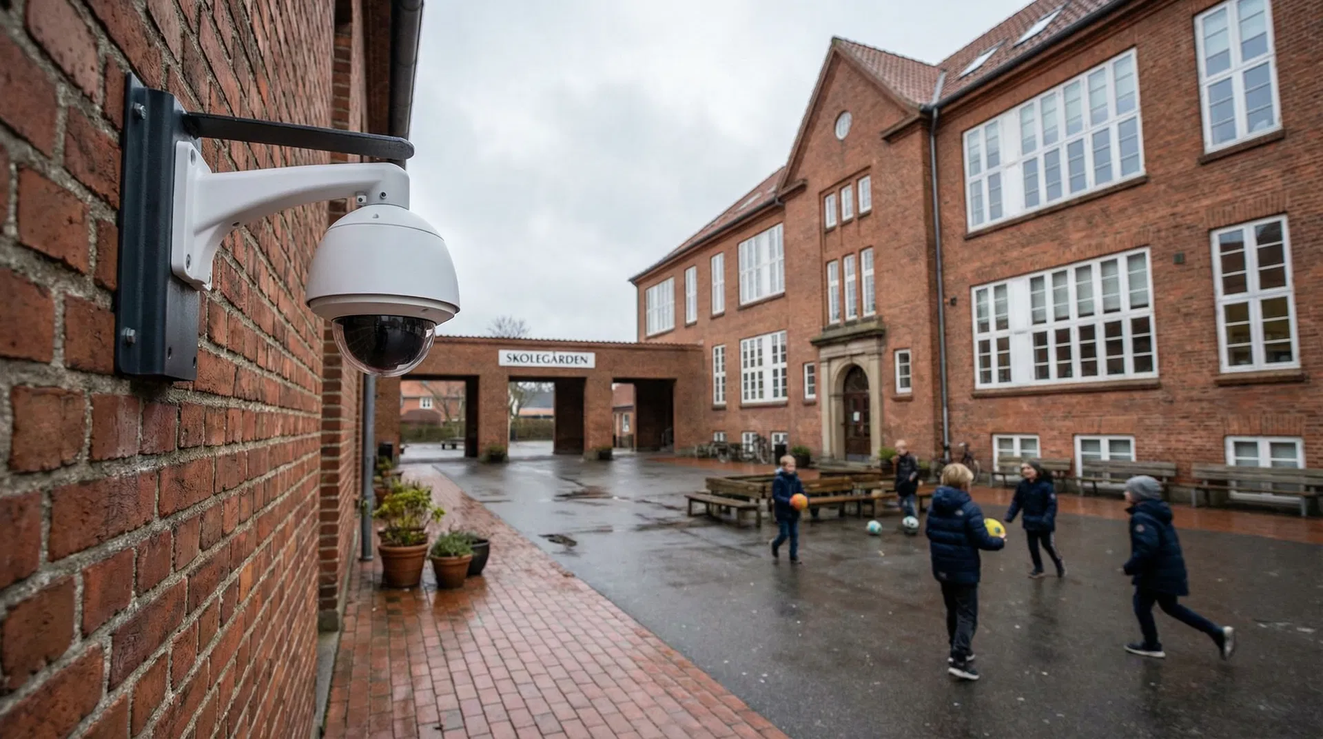 Skole med overvågning