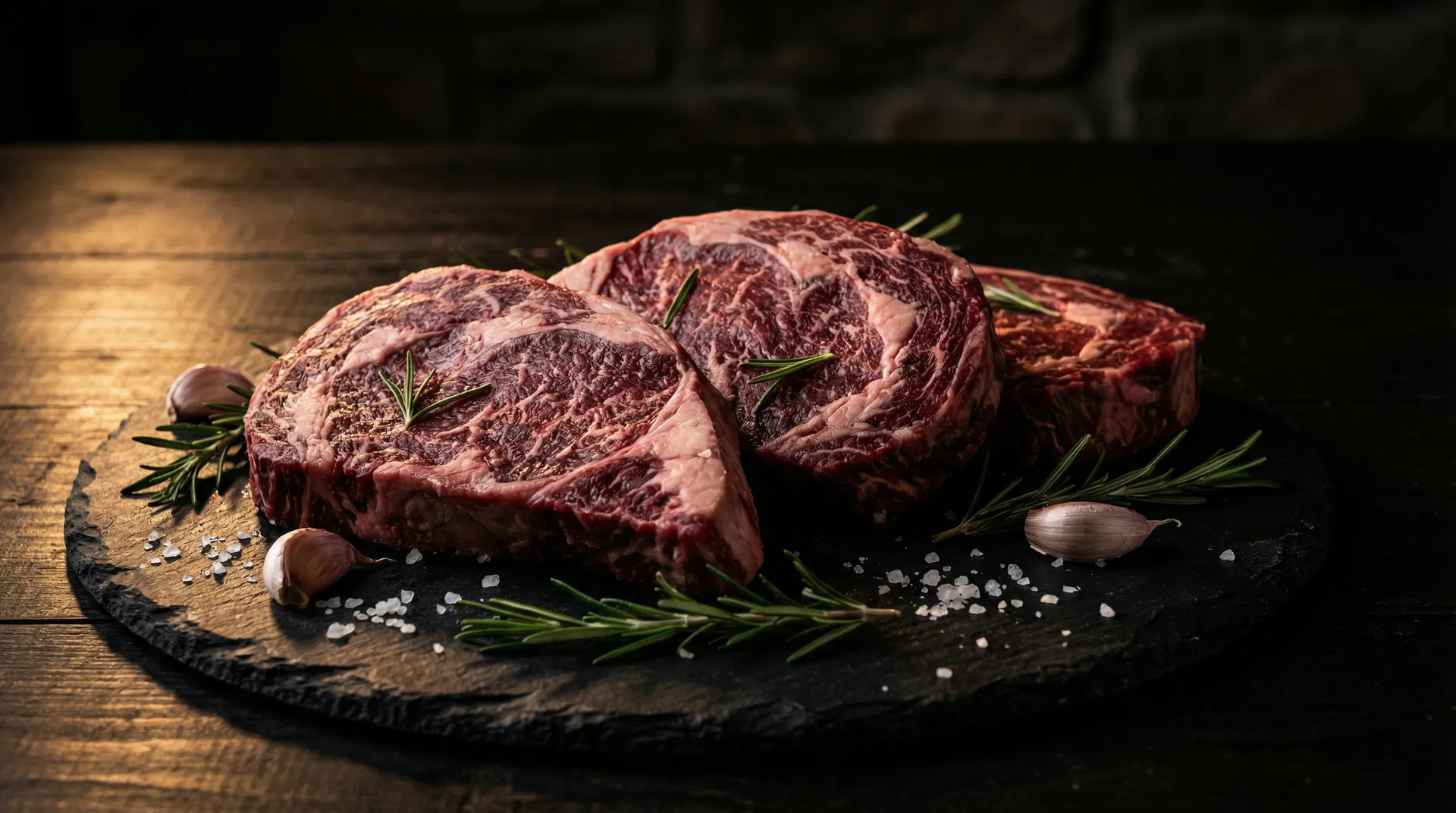 Premium cuts on dark slate