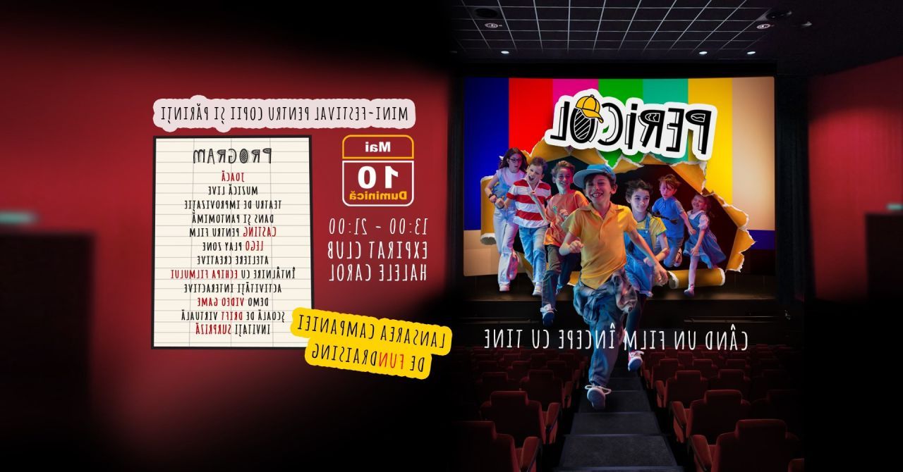 Eveniment gratuit pentru copii și familii: „PERICOL - când un film începe cu tine” pe 10 mai