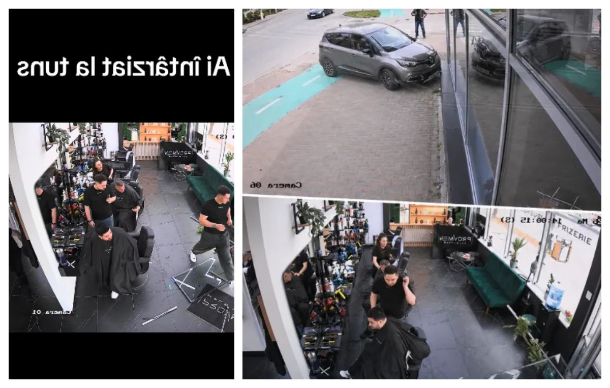 Mașină scăpată de sub control a intrat într-o frizerie plină din Bacău! VIDEO Șocant
