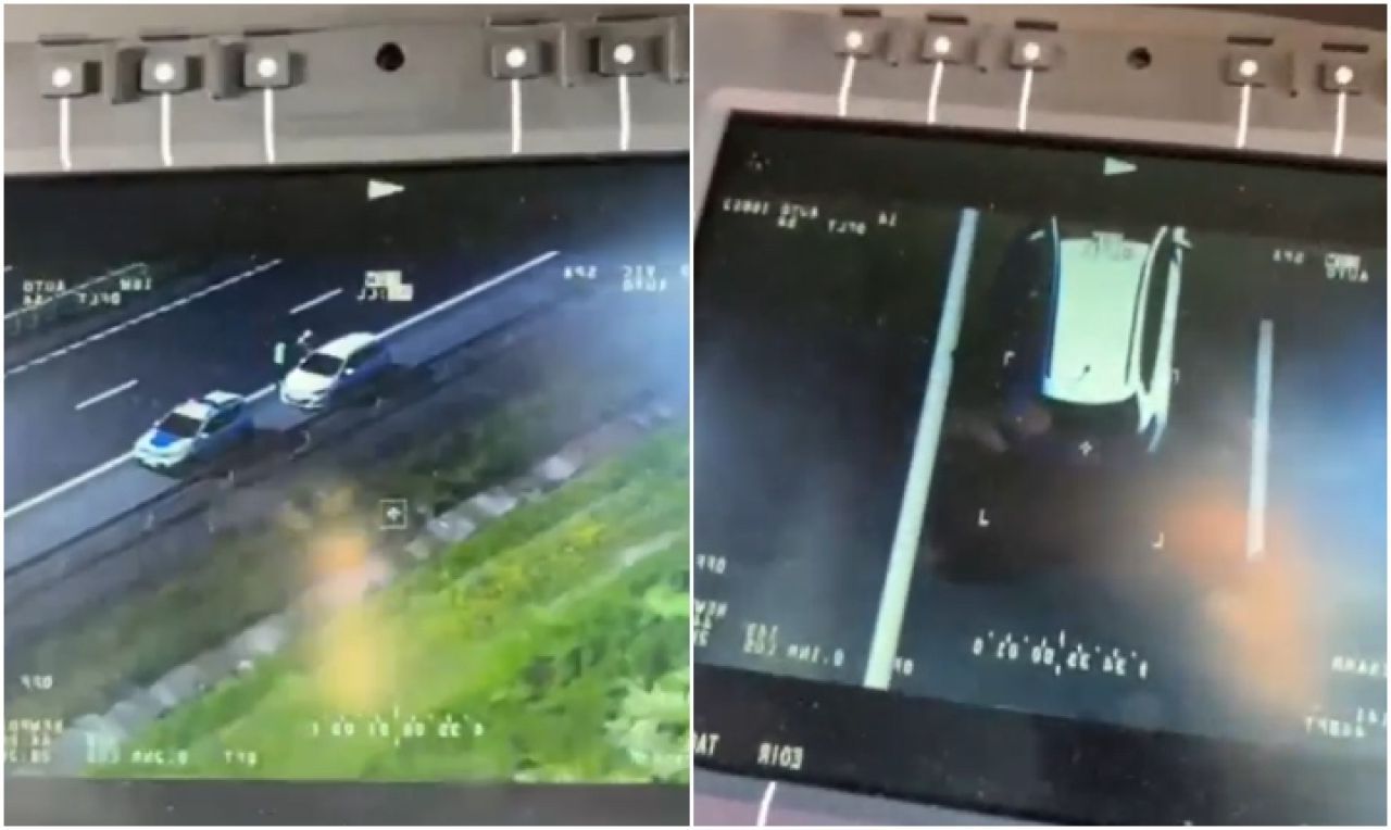 Urmărire ca-n filme pe A2: Un șofer de 19 ani, filmat din elicopter, oprit de poliție. Ce au descoperit?