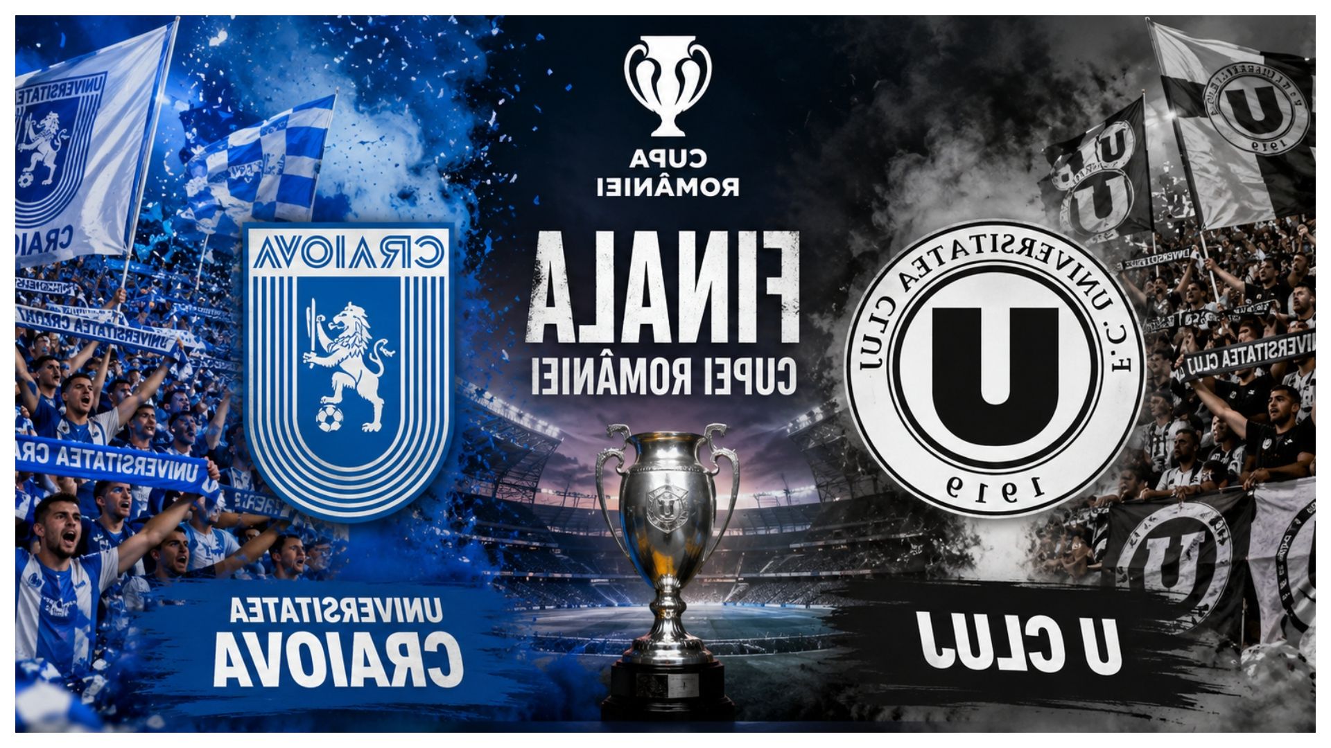 Finala Cupei României: U Cluj – Universitatea Craiova! Surprize în echipe, unde vezi meciul LIVE?