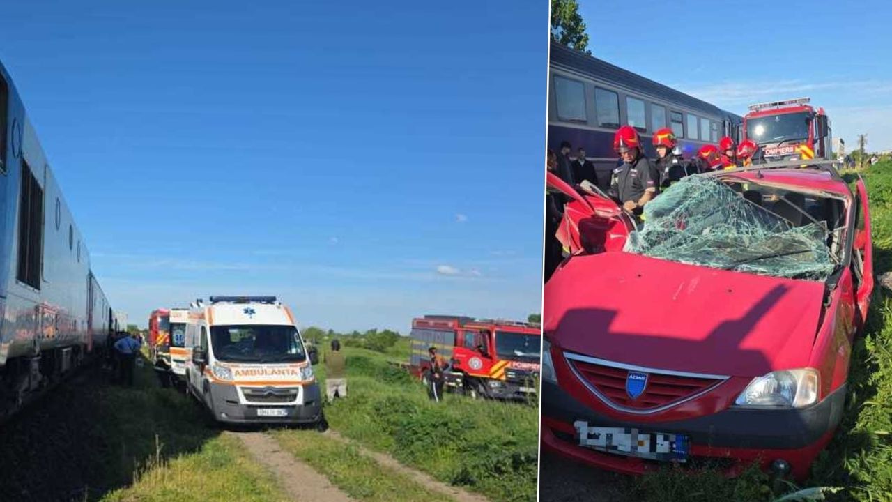 Tragedie în Sălaj: Bărbat mort după ce mașina sa a fost lovită de trenul cu 100 de pasageri