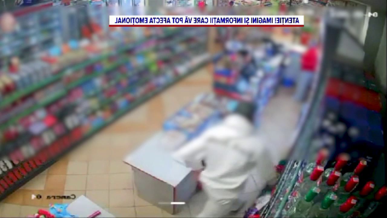 Violență extremă într-un magazin din Iași: Un bărbat lovește brutal o femeie fără apărare