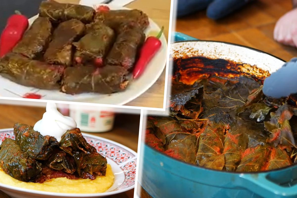 Sărmăluțe de miel în foi de viță: Delicatesa fragedă și gustoasă perfectă pentru masa de Paște!