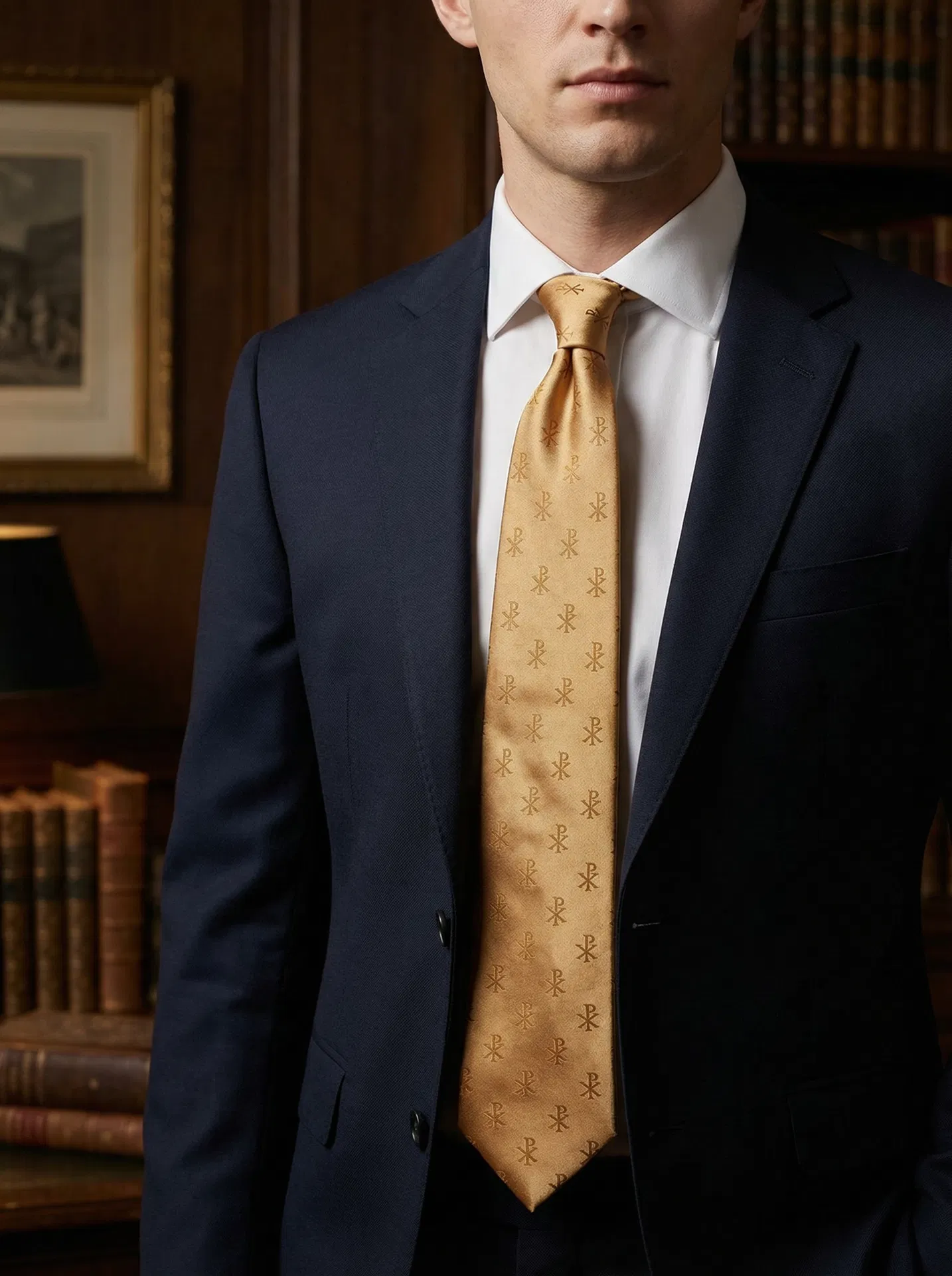 Covenant Silk Tie — Warm Gold