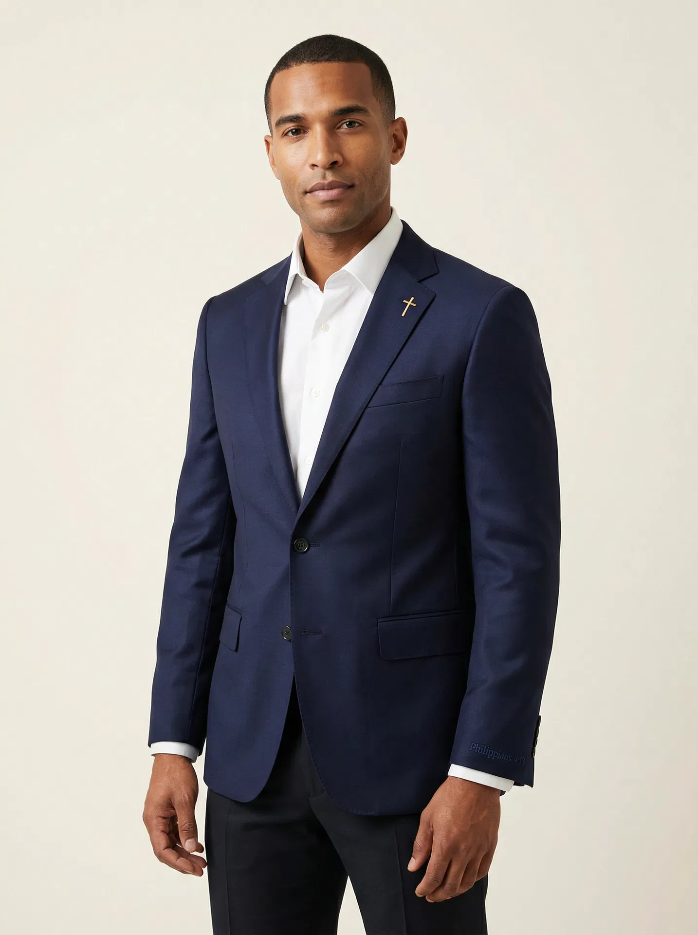 Faithful Tailored Blazer — Deep Navy