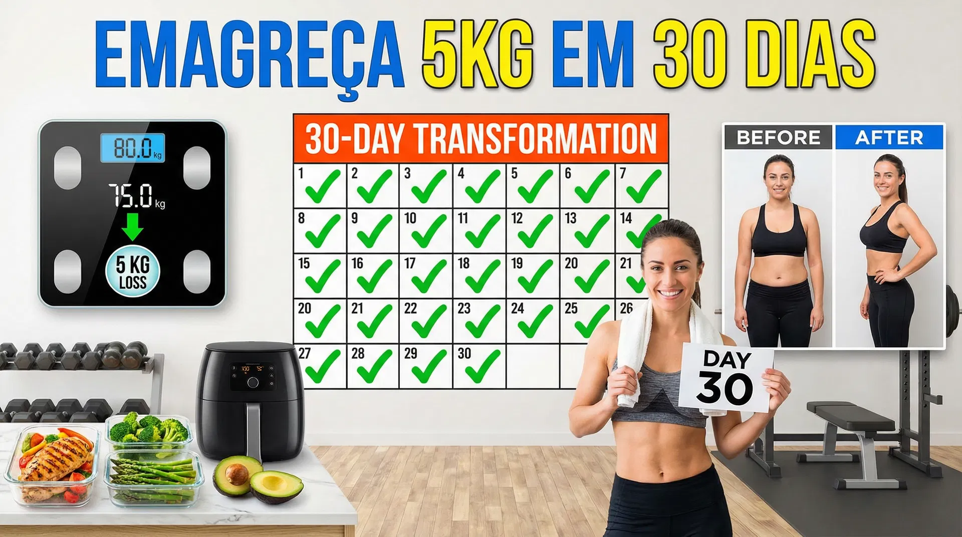 Emagreça 5kg em 30 Dias com Low Carb na Air Fryer (Cardápio Real)