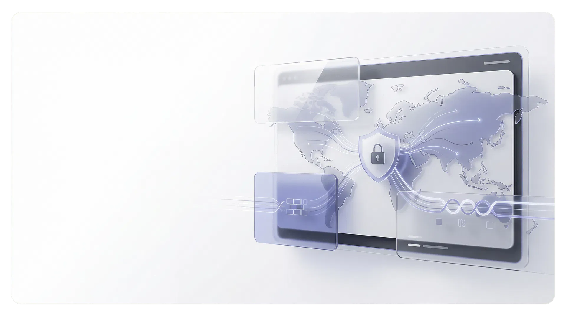 Abstract premium illustration representing country blocking and website security