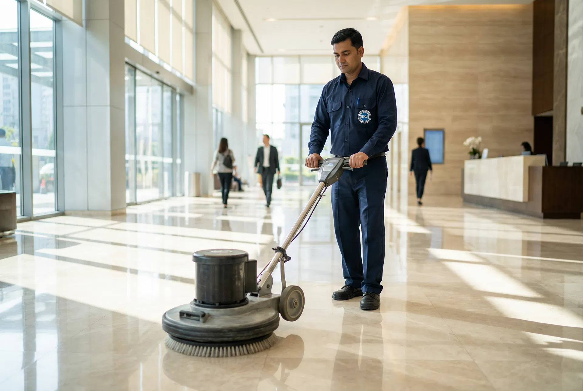 Floor Scrubbing & Polishing