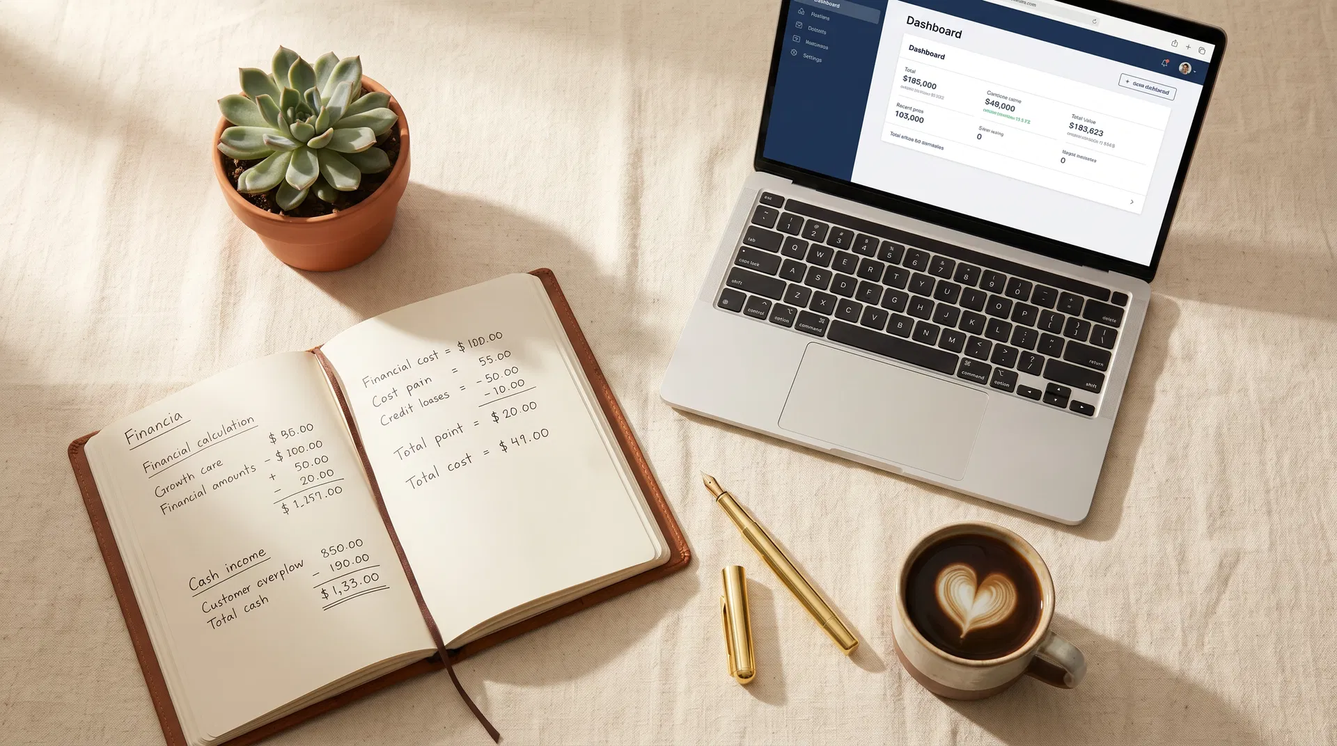 Financial planning workspace