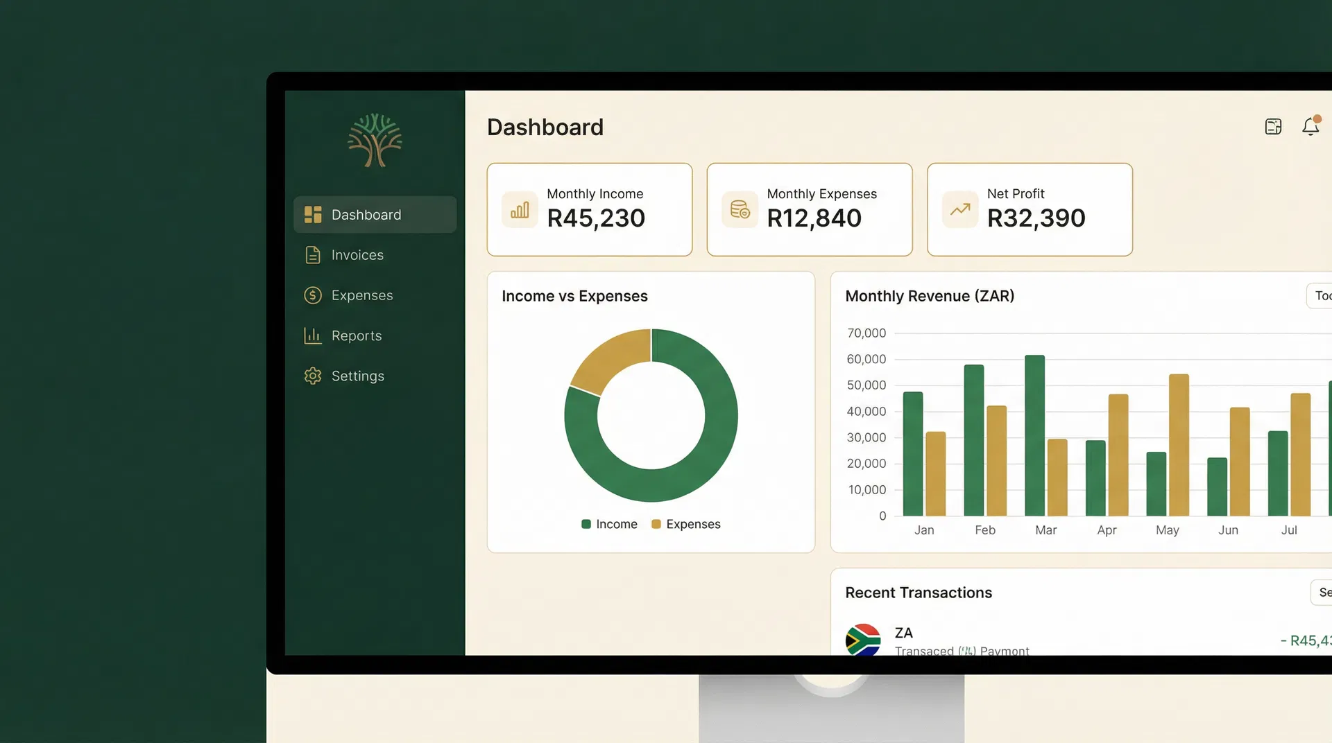 FinFlow SA Dashboard