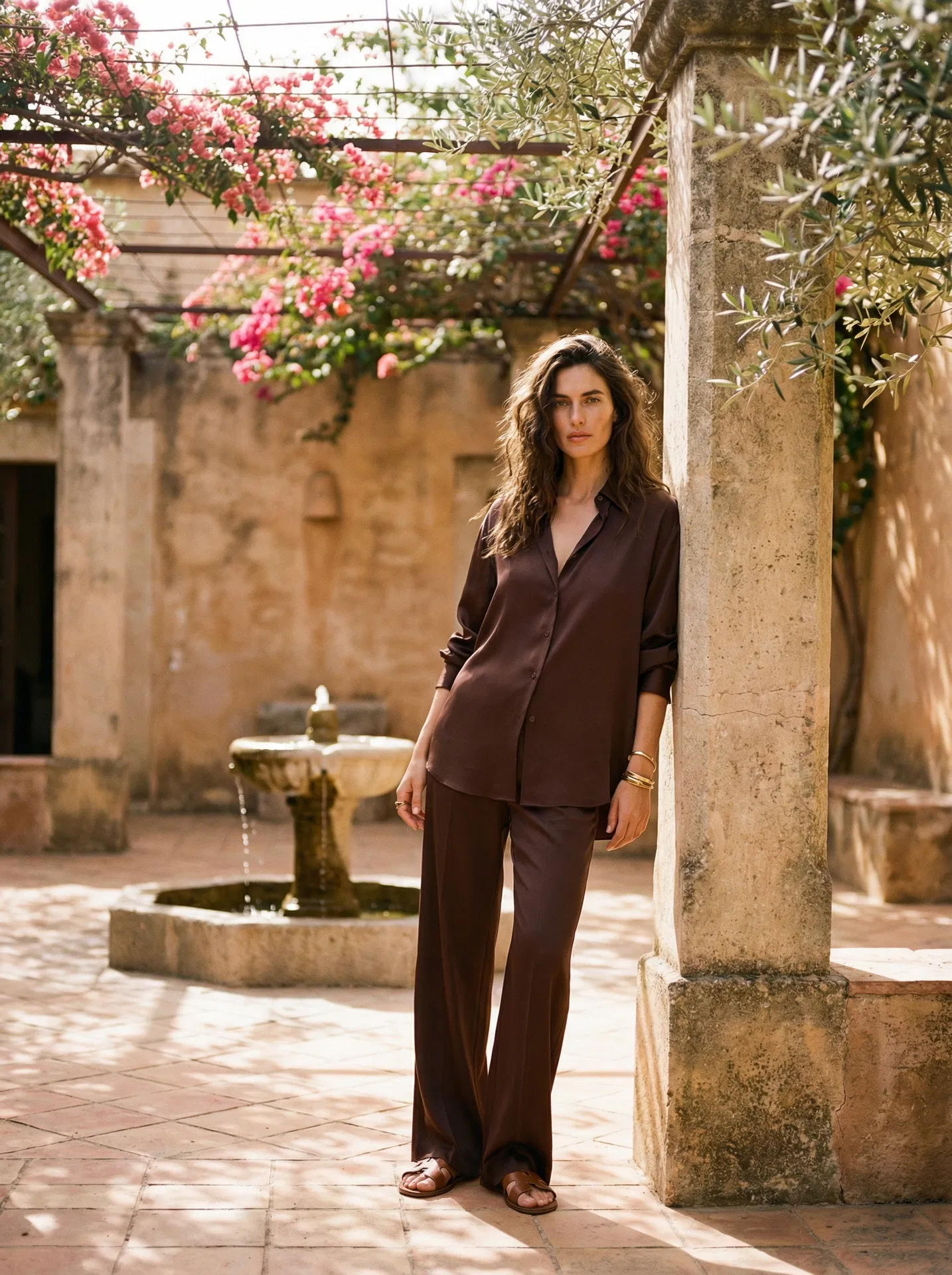 Cacao Silk Lounge Set