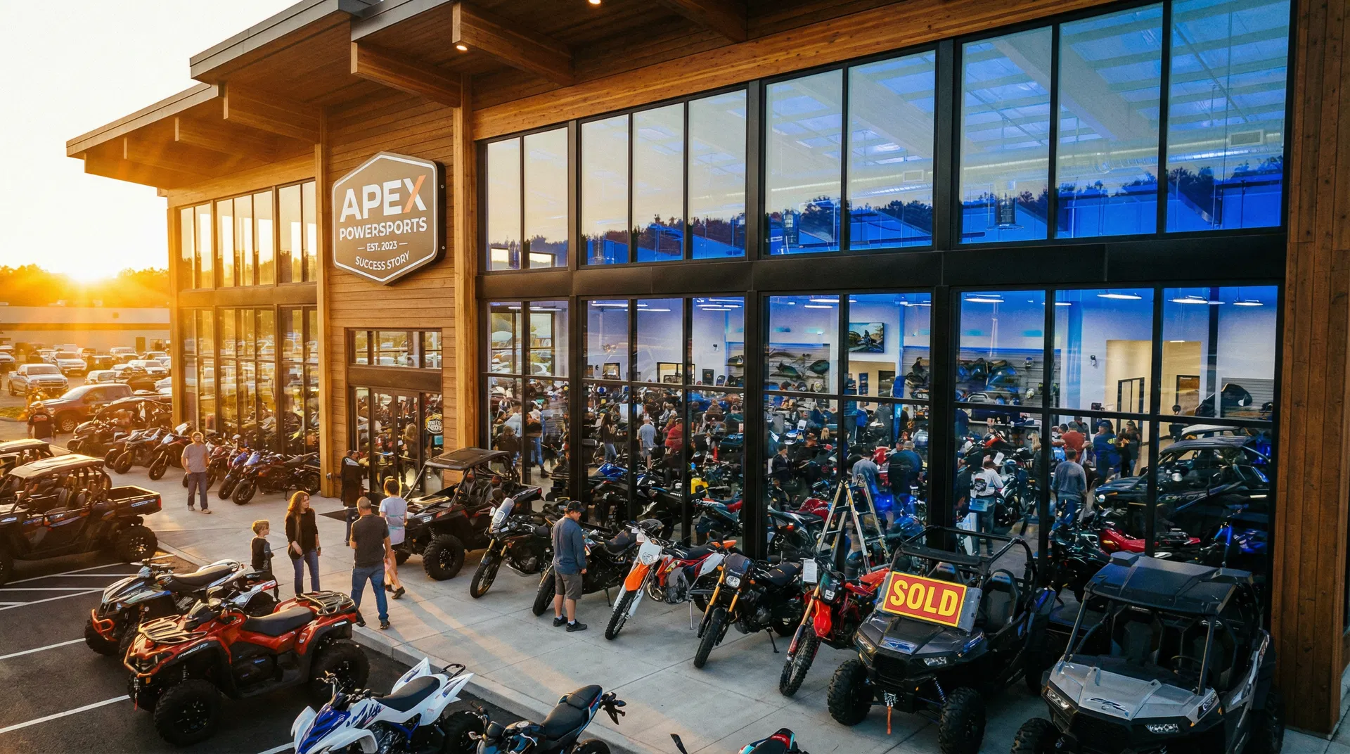 Busy powersports dealership