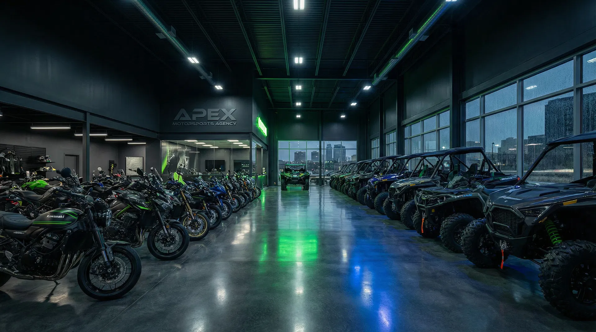 Powersports dealership showroom