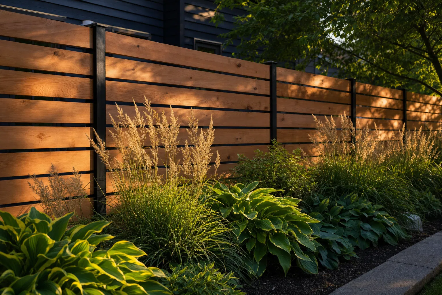 Horizontal Cedar Privacy Fence