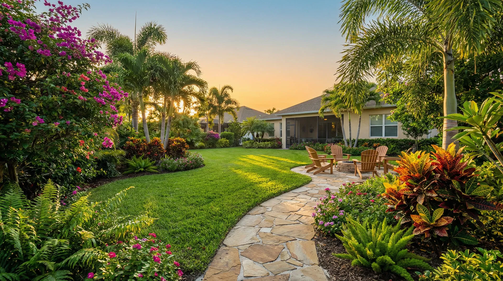 Beautiful landscaped yard