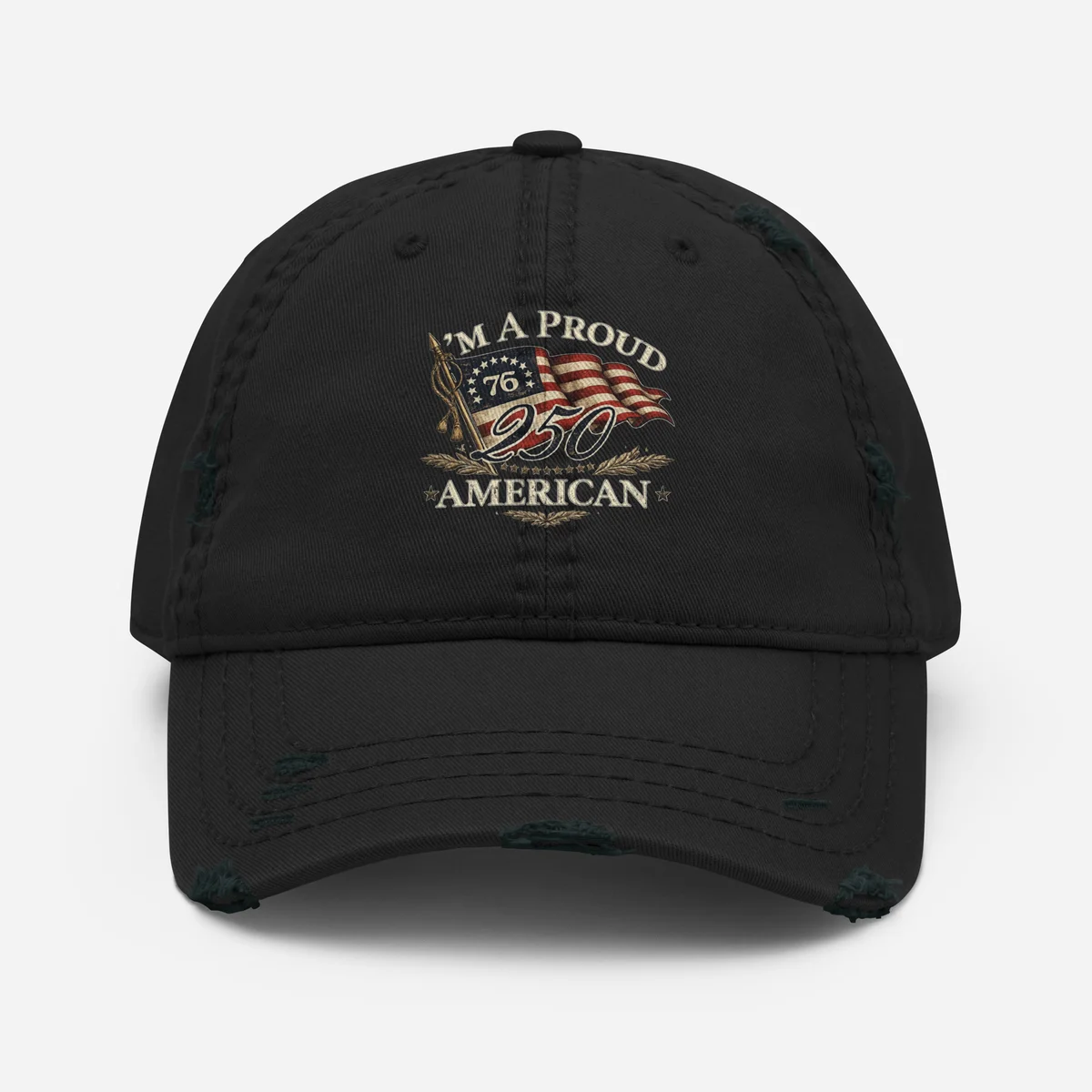 I'm A Proud American - Distressed Dad Hat - view 1