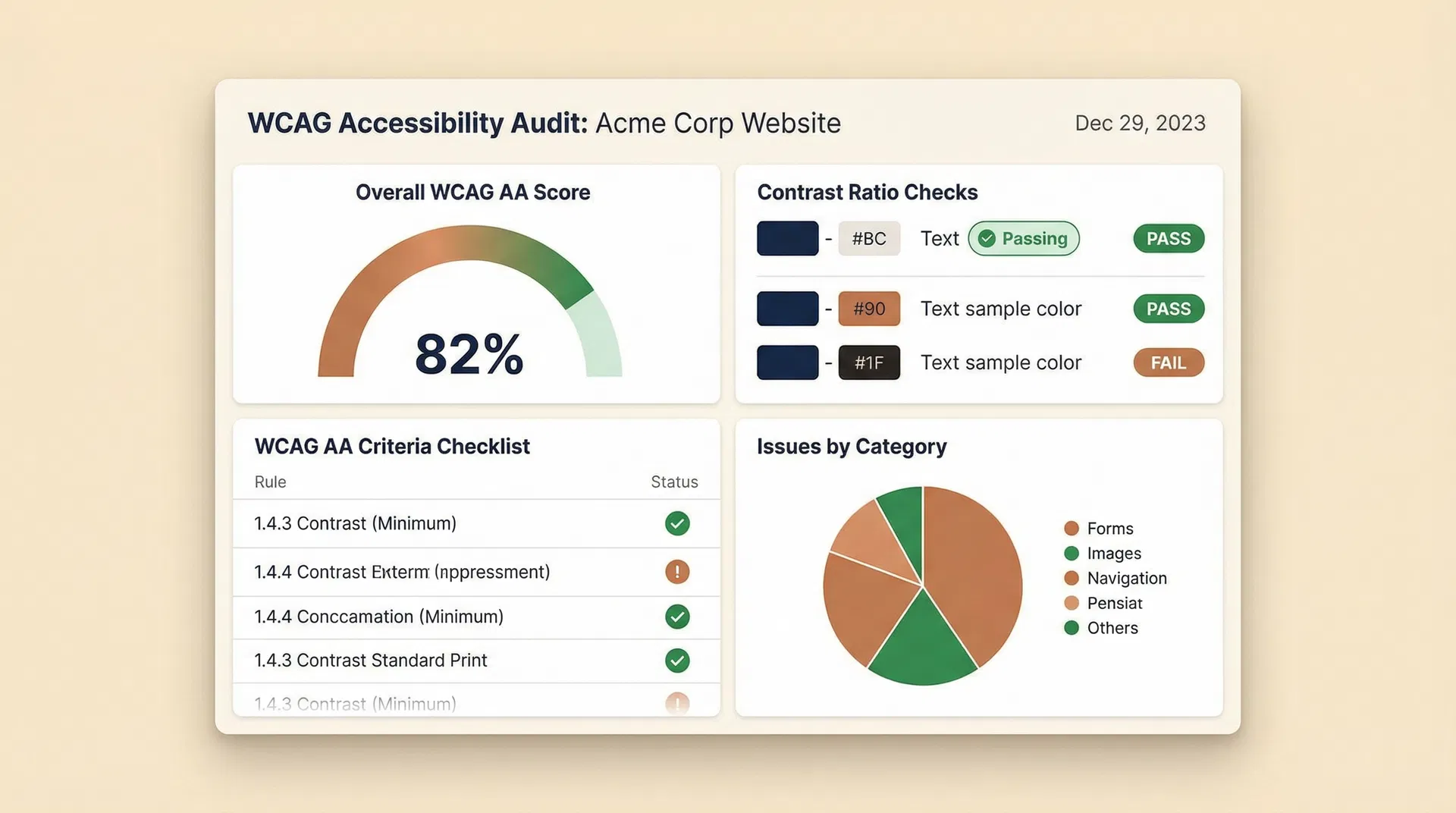 WCAG Accessibility Audit Dashboard
