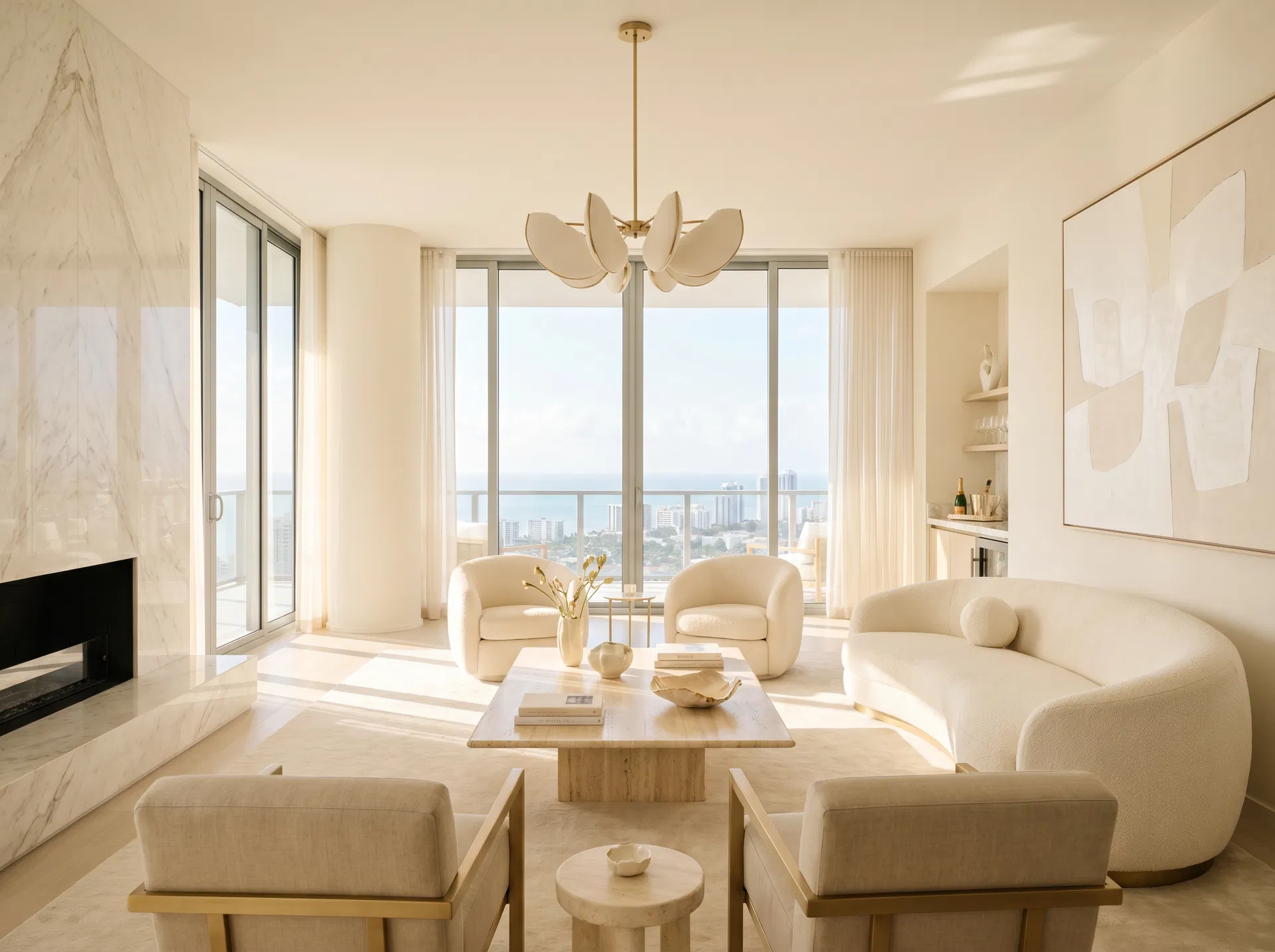 Luxury Miami penthouse interior
